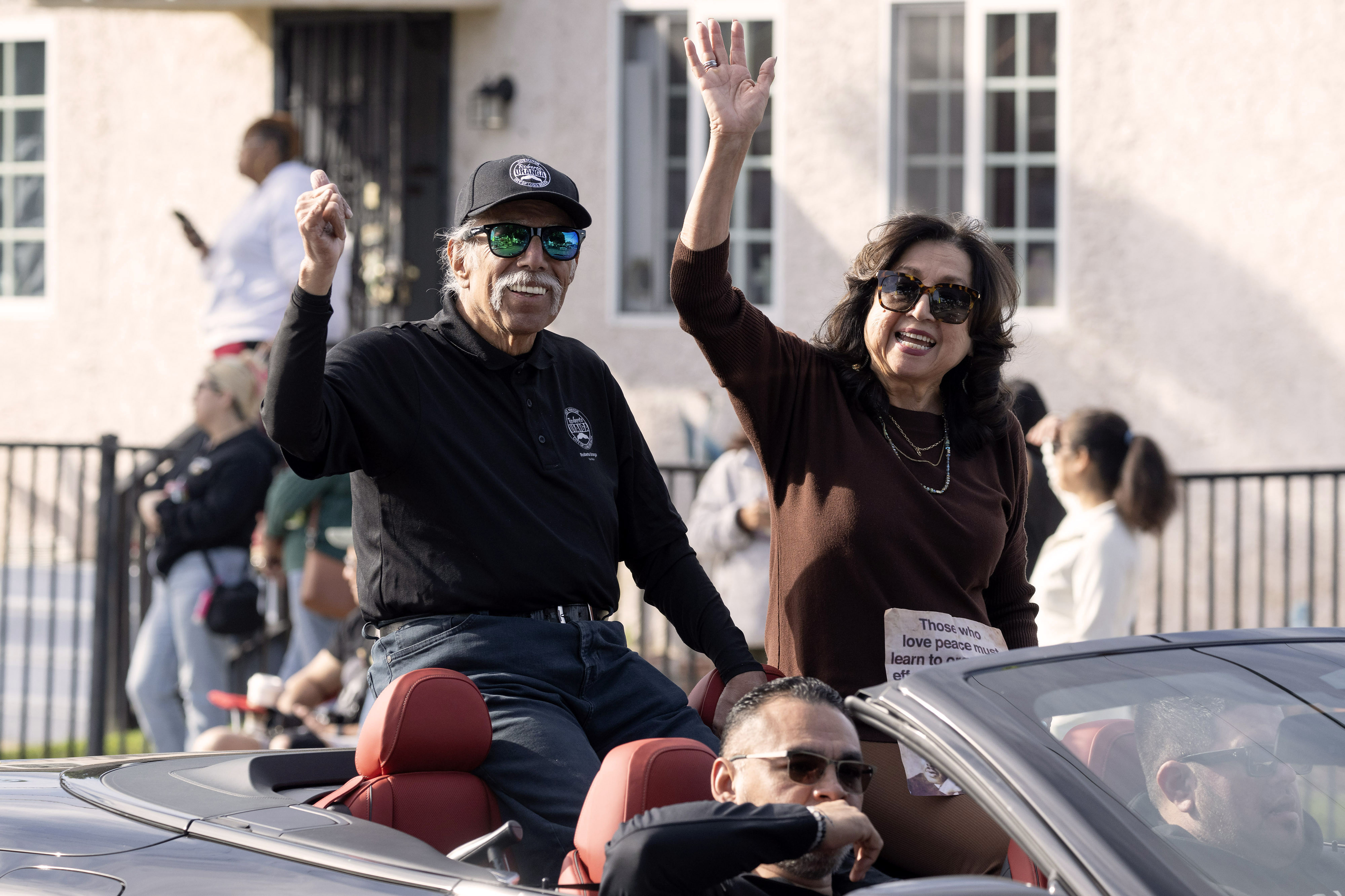 From left, Vice Mayor Roberto Uranga and Tonia Reyes Uranga...