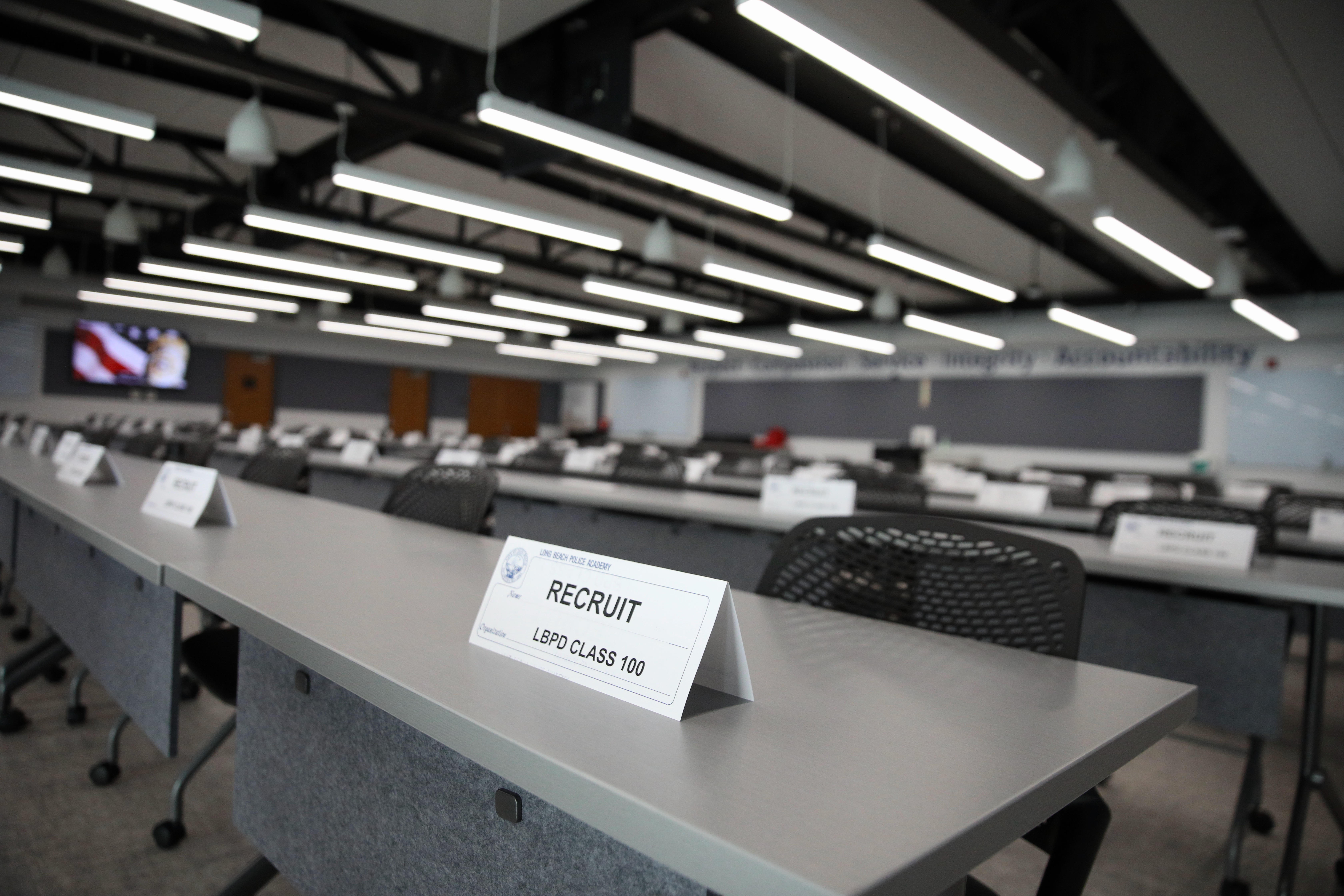 A newly completed classroom is ready for recruits on Saturday,...