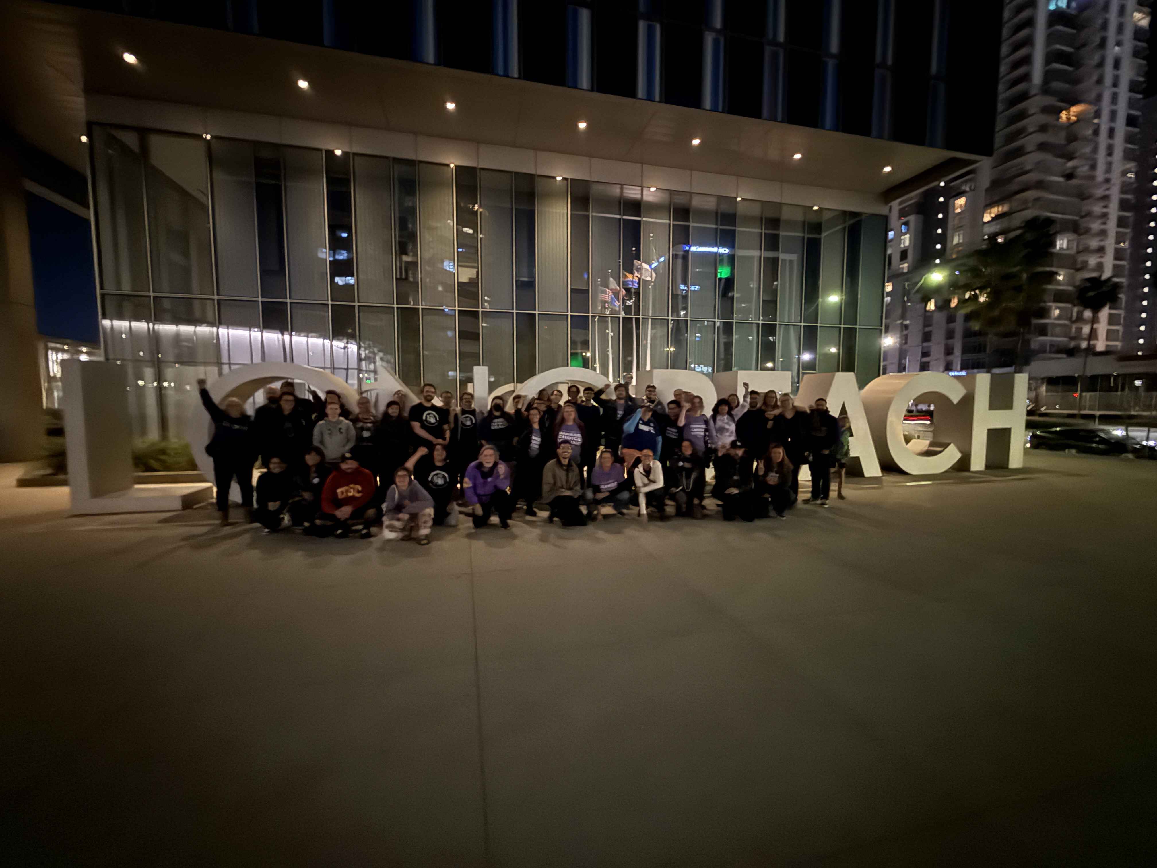 Members of RCV in the LBC outside City Hall on...