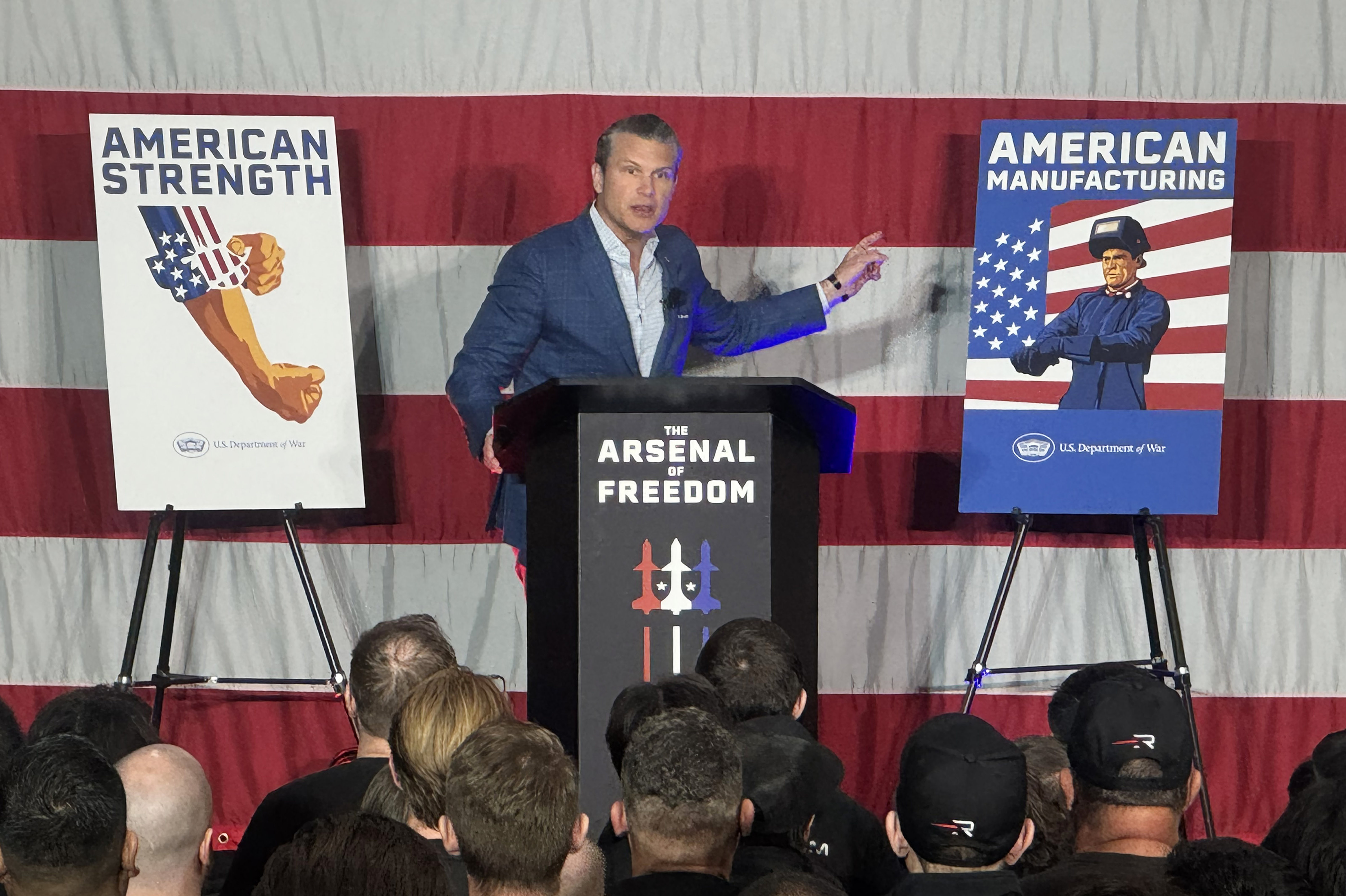 Defense Secretary Pete Hegseth speaks to nearly 200 Rocket Lab...