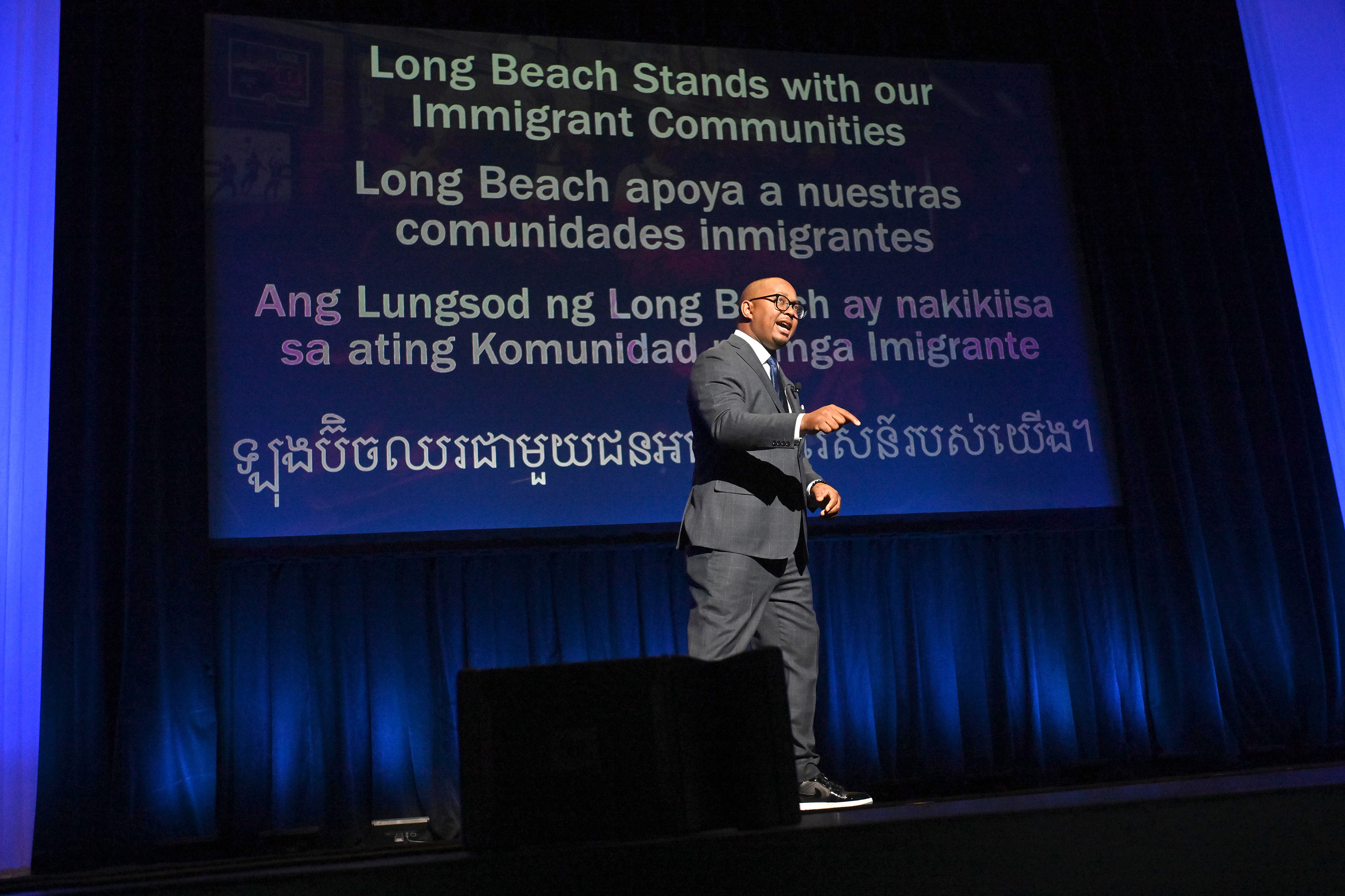 Long Beach Mayor Rex Richardson delivers the State of the...