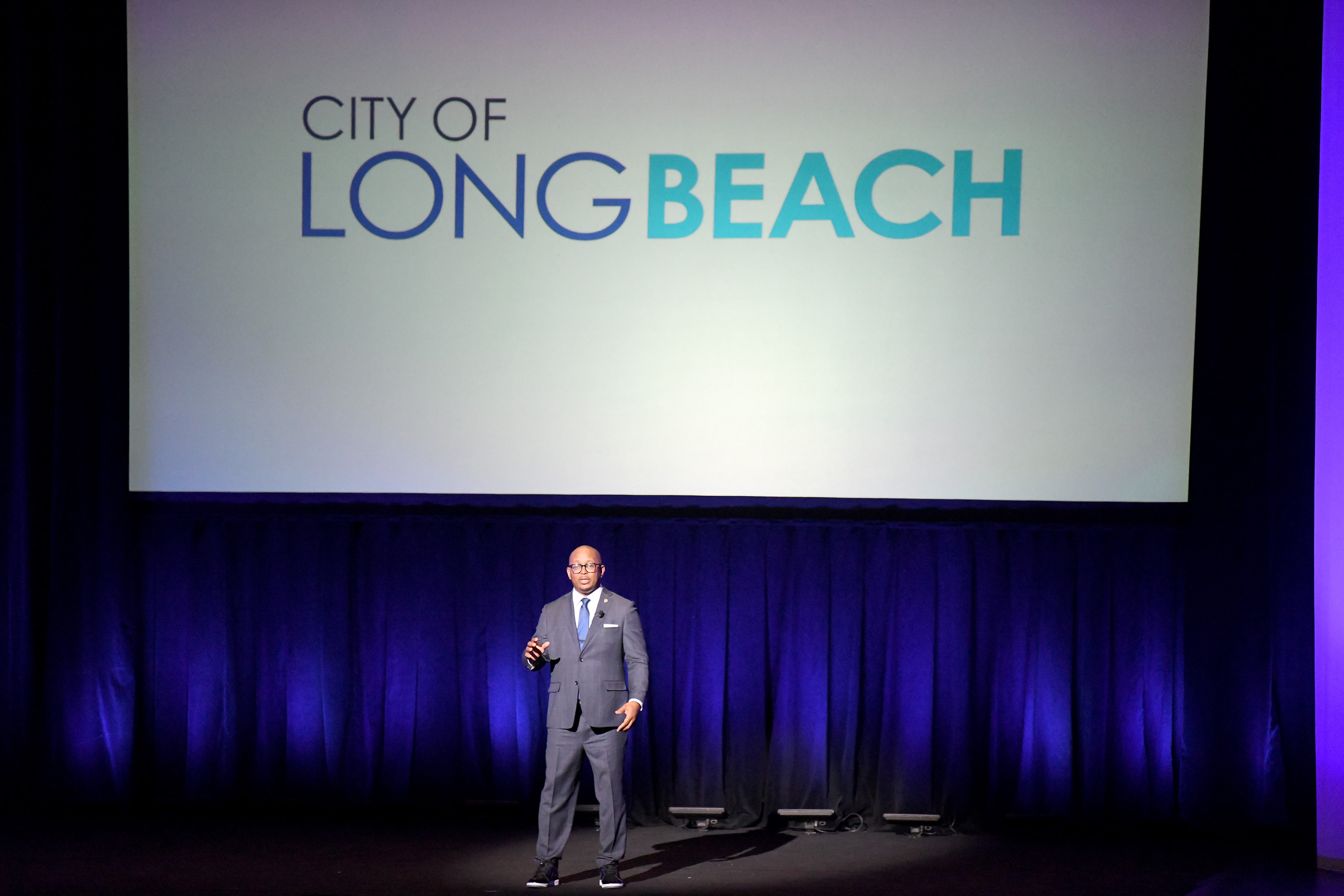 Long Beach Mayor Rex Richardson delivers the State of the...