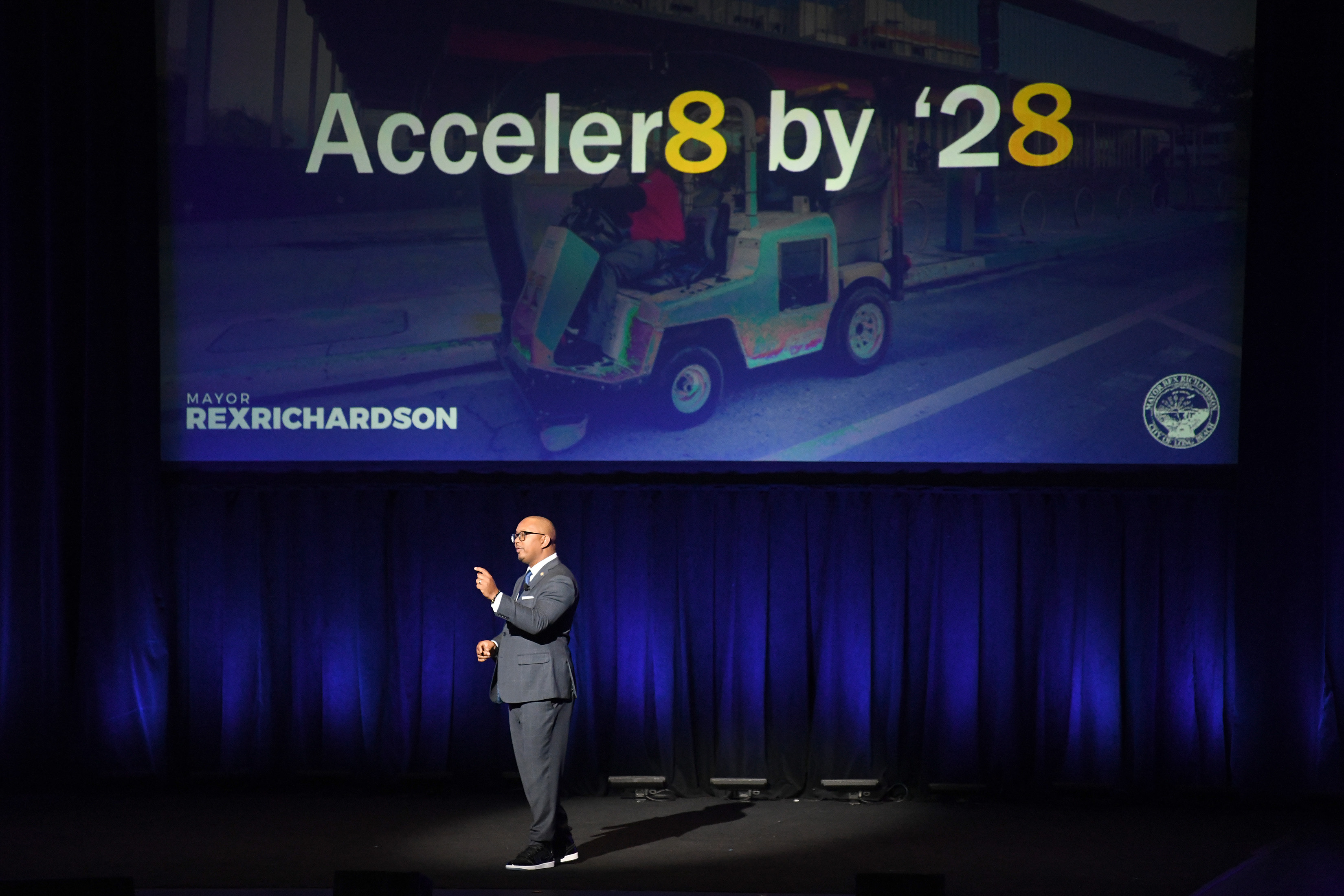 Long Beach Mayor Rex Richardson delivers the State of the...