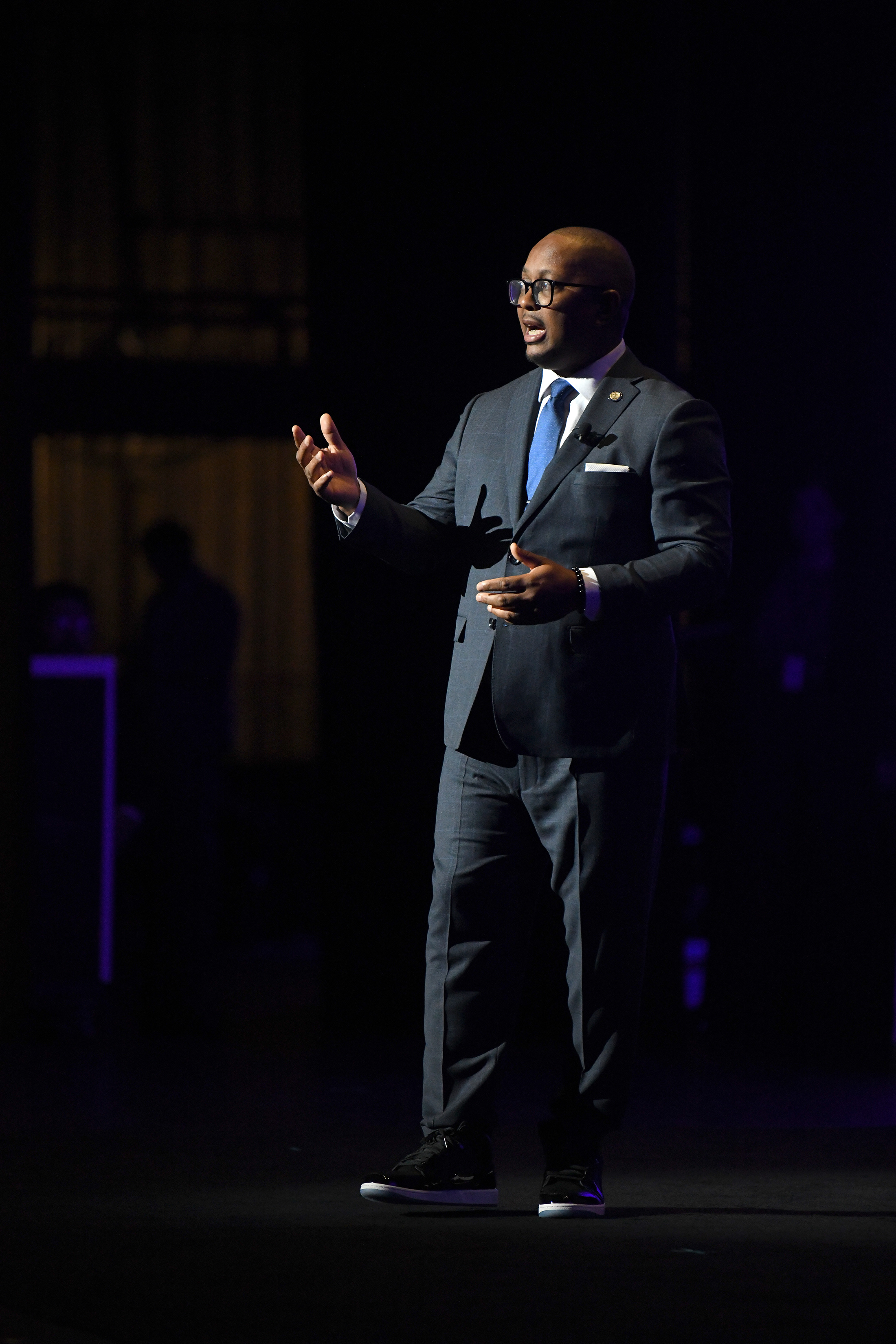 Long Beach Mayor Rex Richardson delivers the State of the...