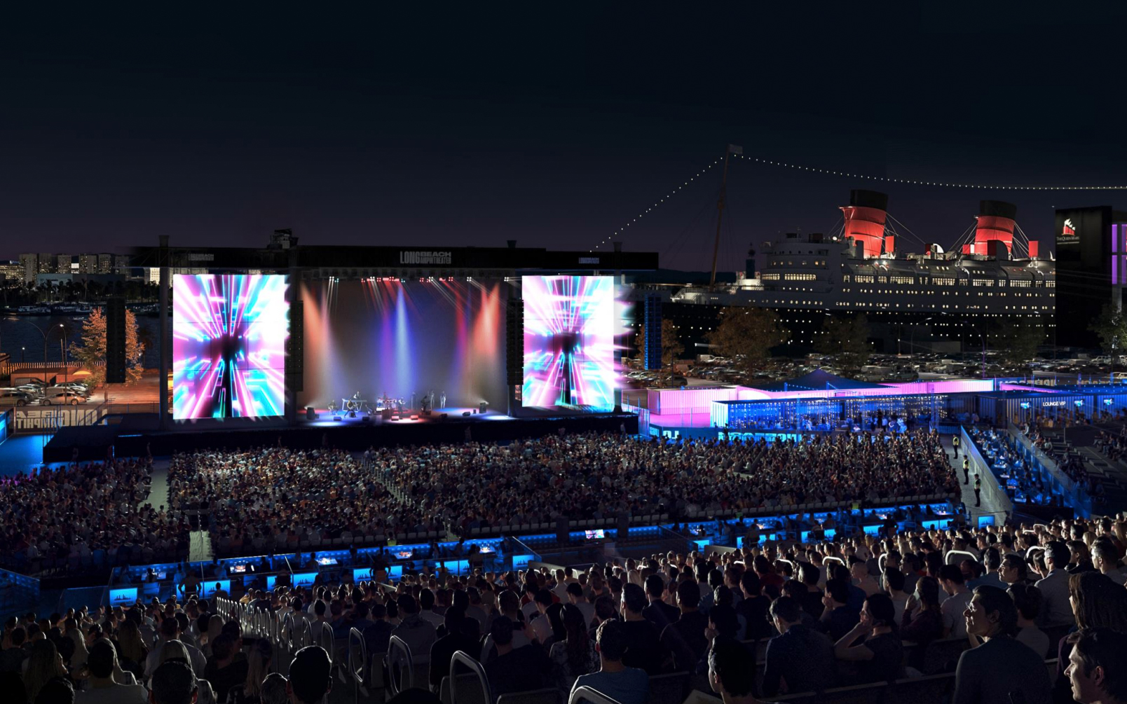 A rendering of the view from the grandstands planned for...