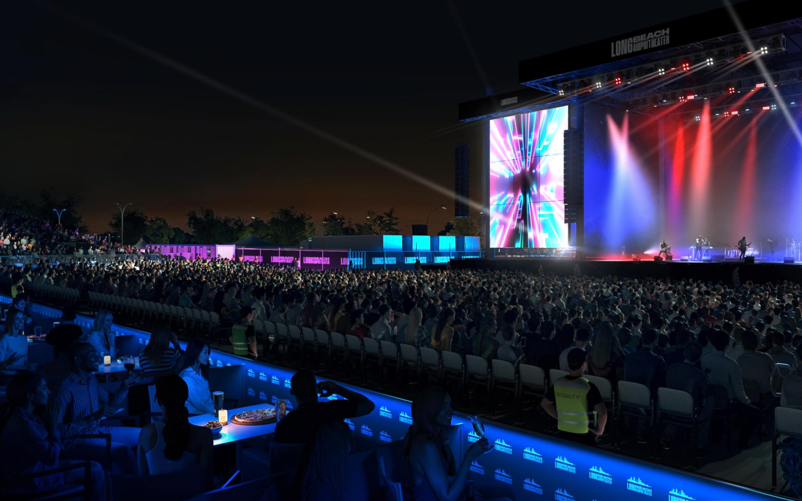 A rendering of the premium seating planned for the Long...