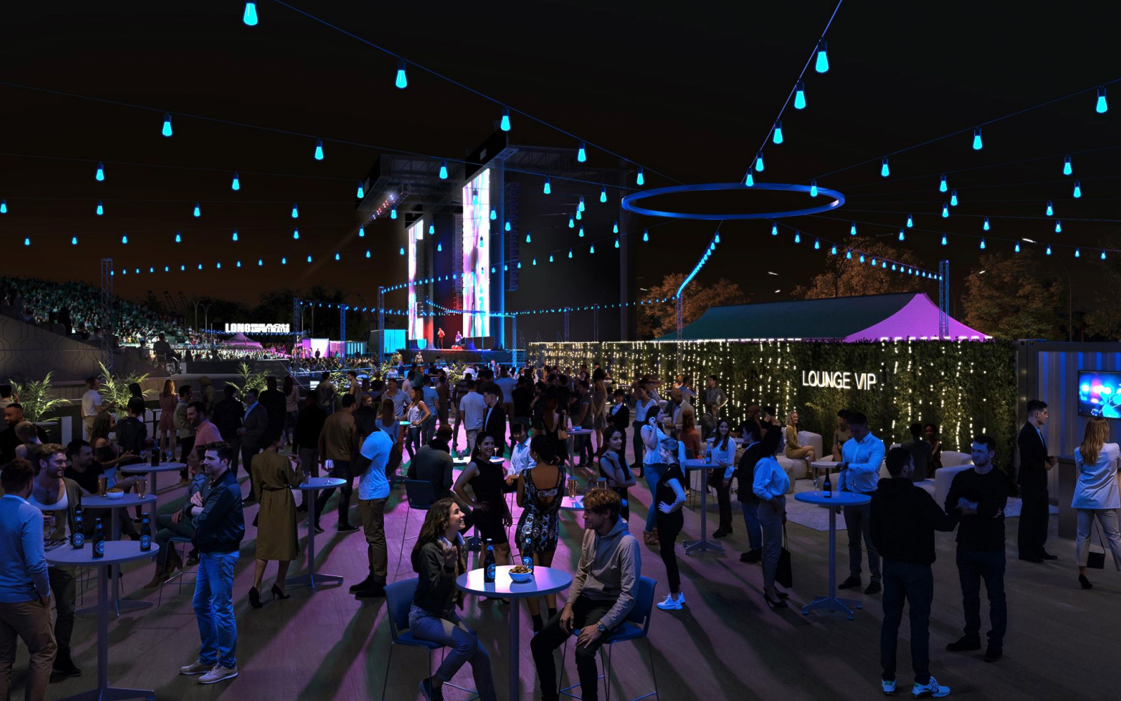 A rendering of the VIP lounge planned for the Long...