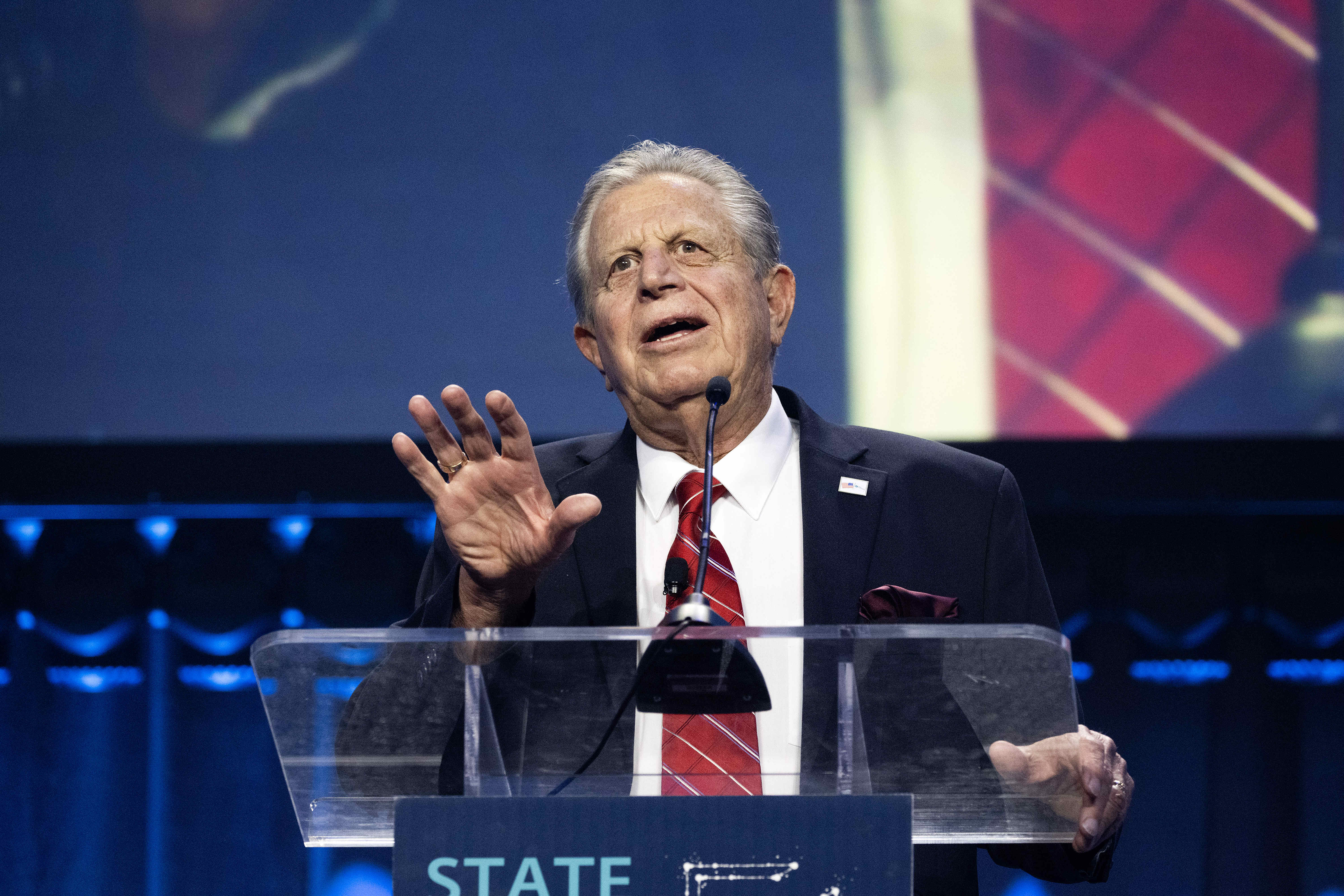 President Frank Colonna speaks during the Port of Long Beachâs...