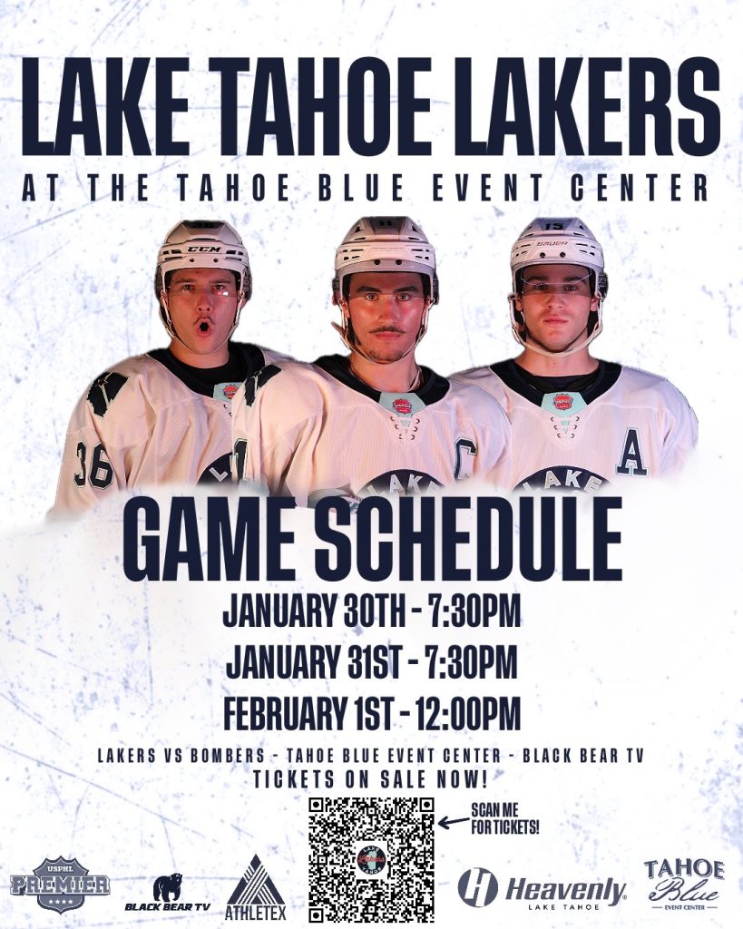 Lake Tahoe Lakers faceoff against Long Beach Bombers at Tahoe Blue Event Center