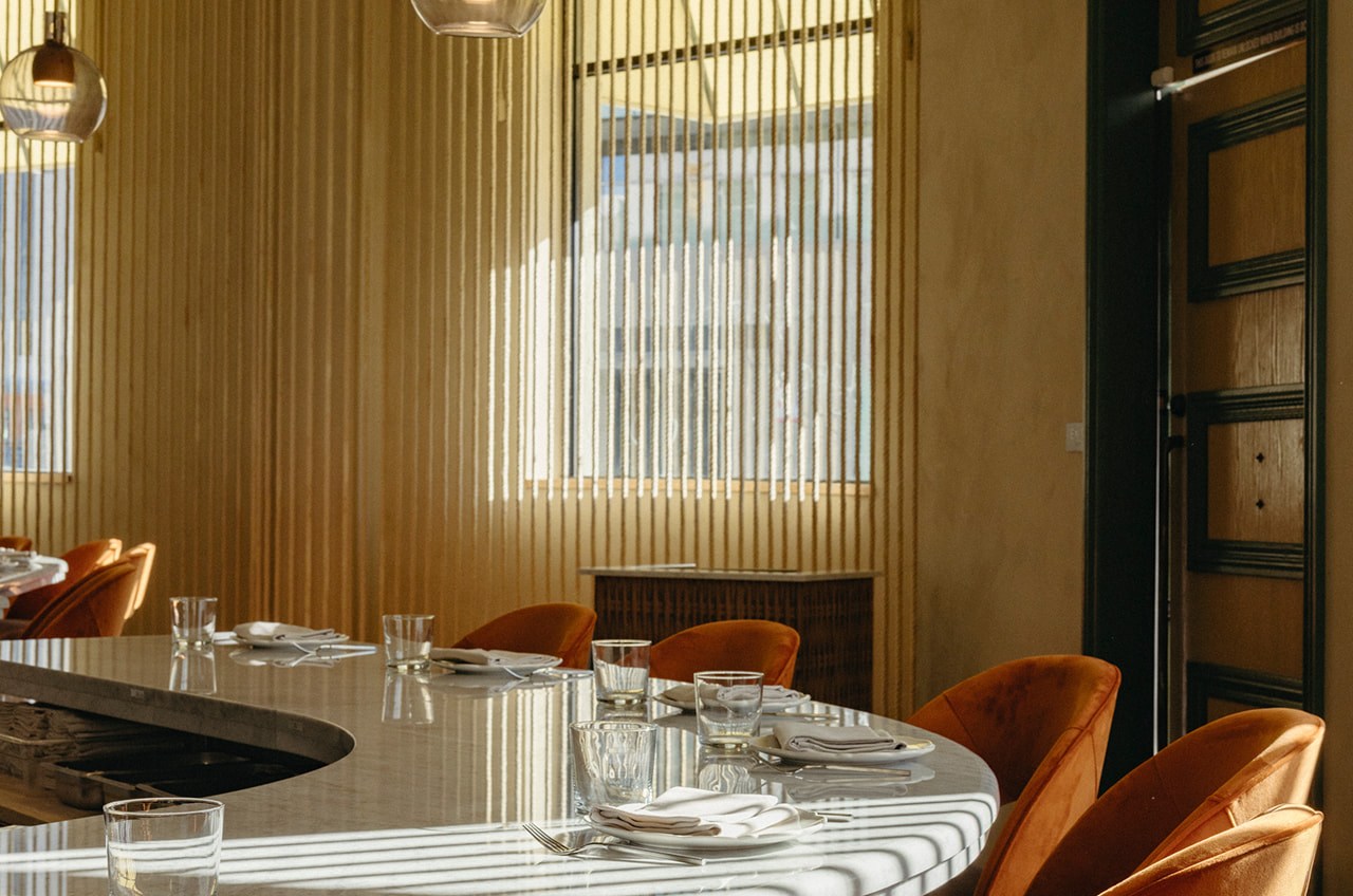 Seating at the pasta counter at Lapaba.