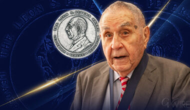 Composite image of the Leon Peters Award medal and Ed Kashian