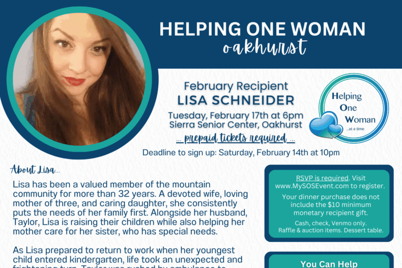 Helping One Woman Oakhurst Honors Lisa Schneider