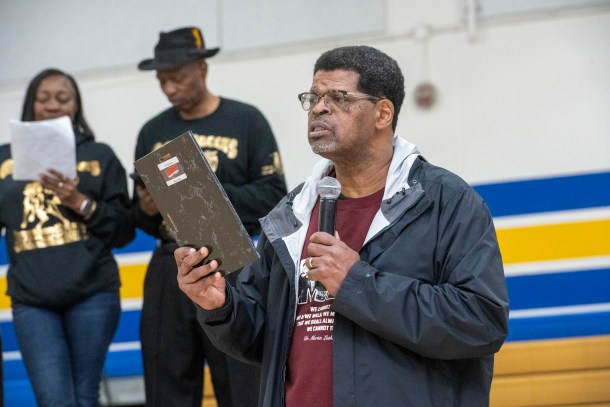 Derrell Roberts, chief executive officer of the Roberts Family Development Center and an event co-organizer, says the march has become a community tradition. Russell Stiger Jr., OBSERVER