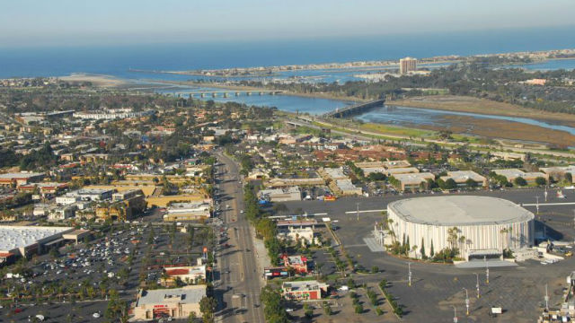 Aerial view of Midway District