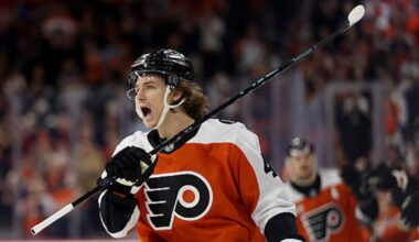 Trevor Zegras scores twice vs. Ducks, takes shot a former team with goal celebration