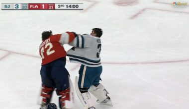 GOTTA SEE IT: Goalie Fight! Nedeljkovic Battles Bobrovsky