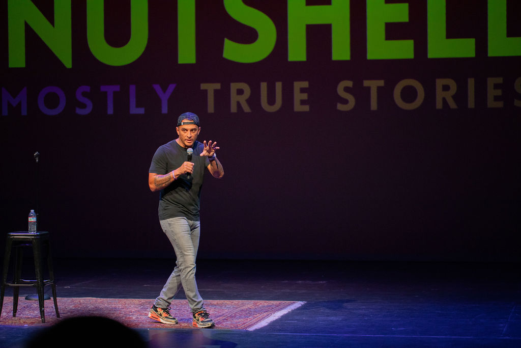 A man performs onstage