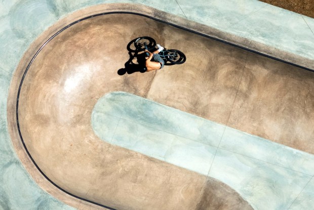 A person rides in the San Juan Capistrano Skatepark in San Juan Capistrano in September. (Photo by Paul Bersebach, Orange County Register/SCNG)