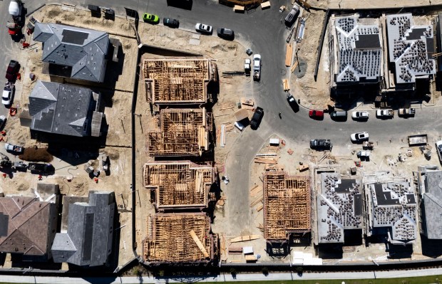 Houses are in various phases of construction at the Village of Rienda in Rancho Mission Viejo in October. (Photo by Paul Bersebach, Orange County Register/SCNG)