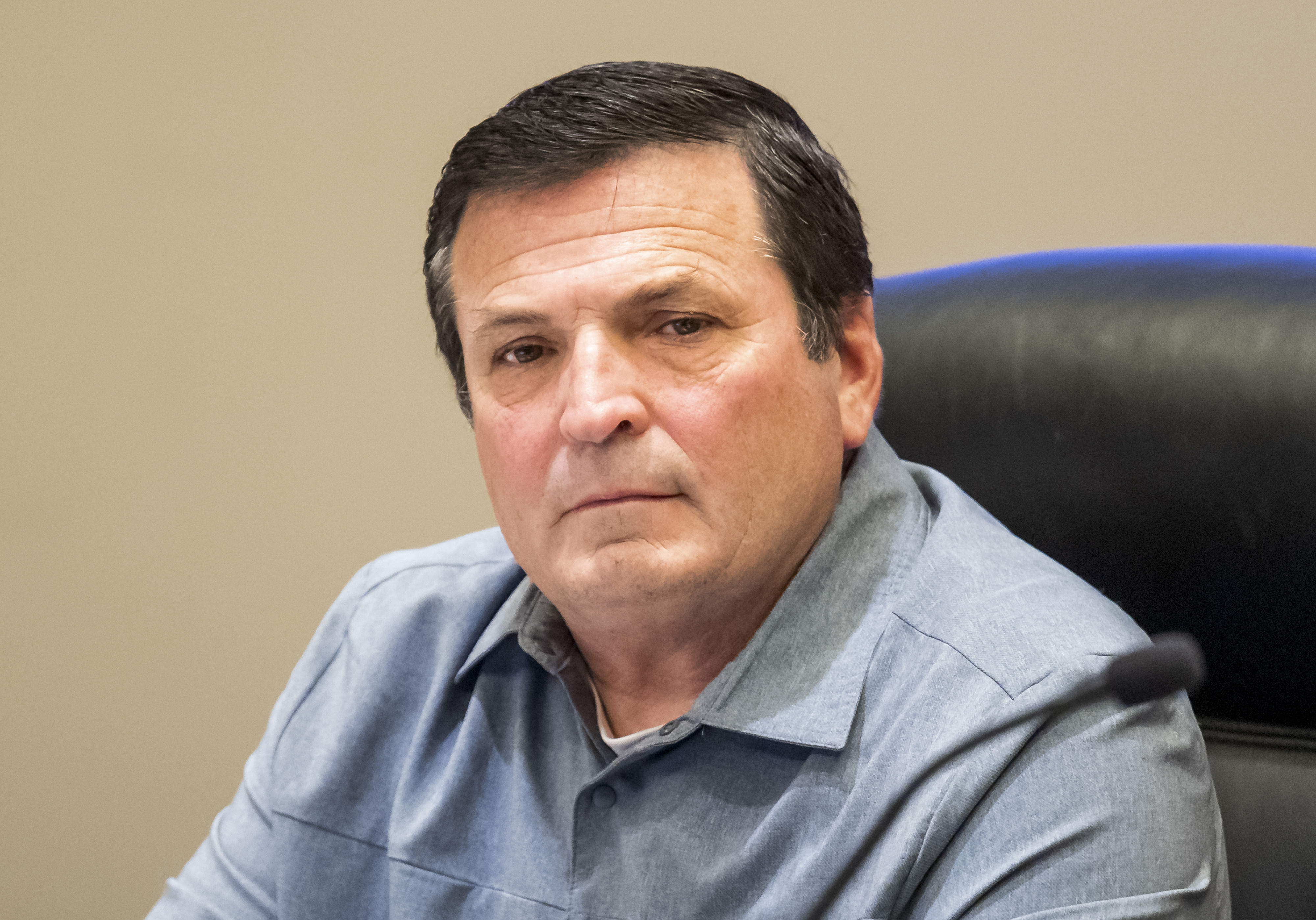 Brea Olinda Unified School District Board Trustee Paul Ruiz during...