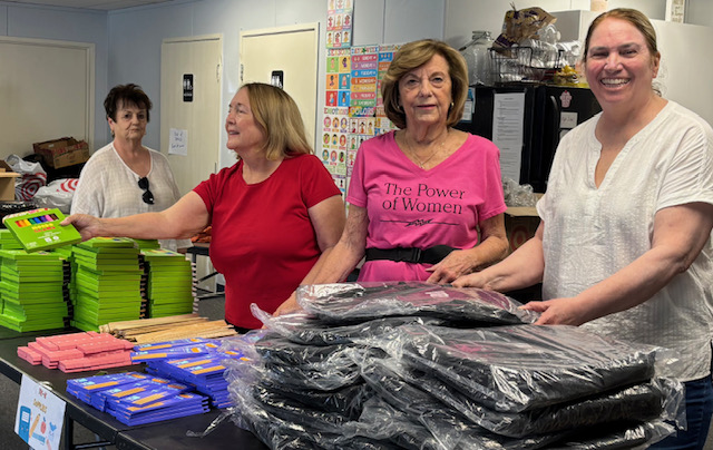 Susan Harless, Claudia Miller, Vicki Wright and Carol Alvarado put...