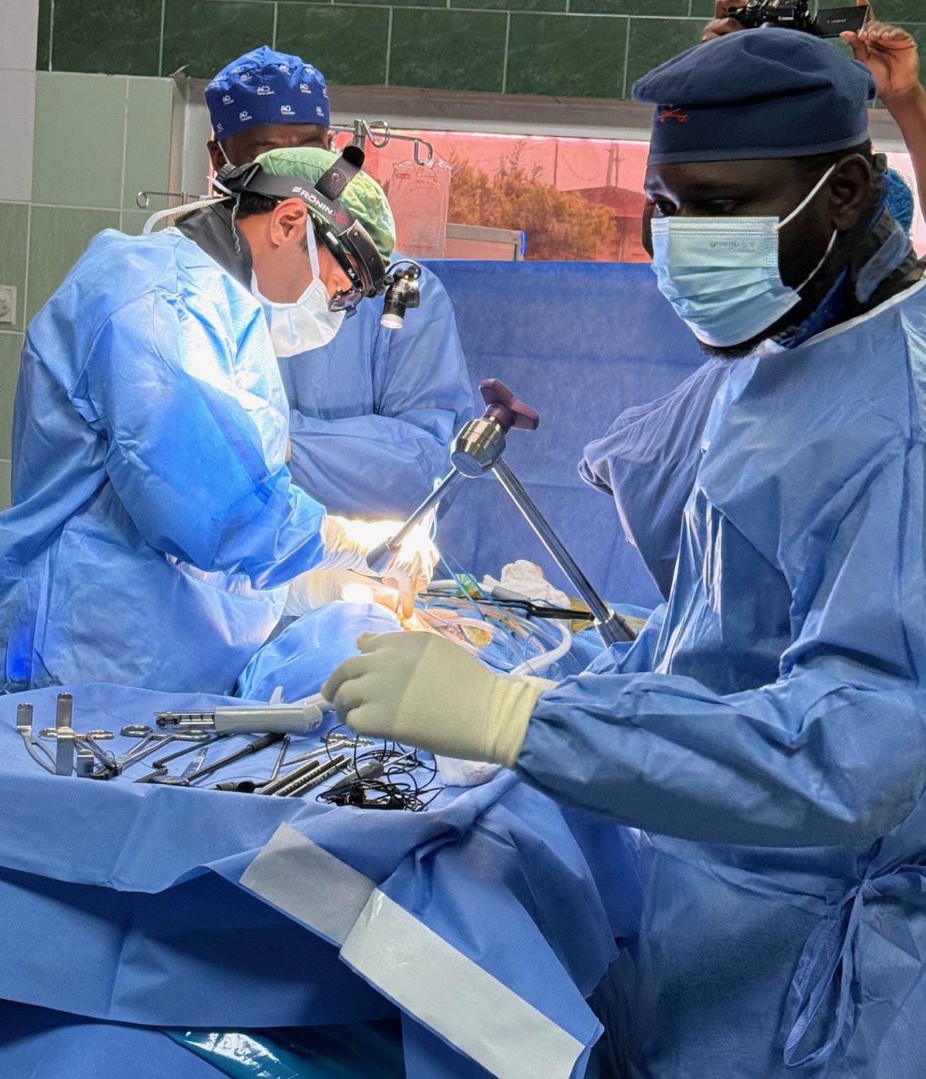 Hoag Orthopedic Institute spine surgeons perform a surgery at a...