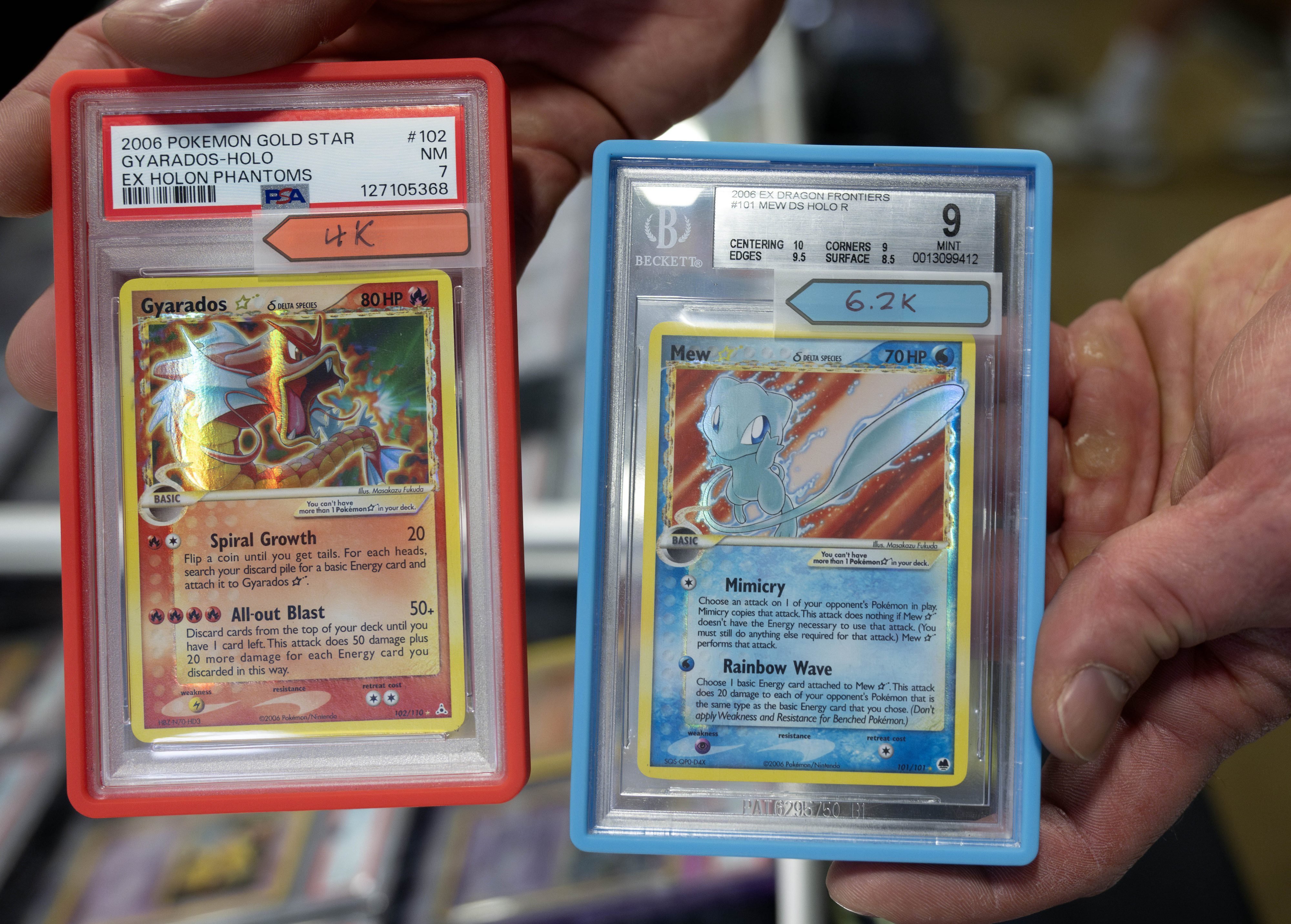 Vendor Vinny Maguire, owner of Major TCJ, shows off two...