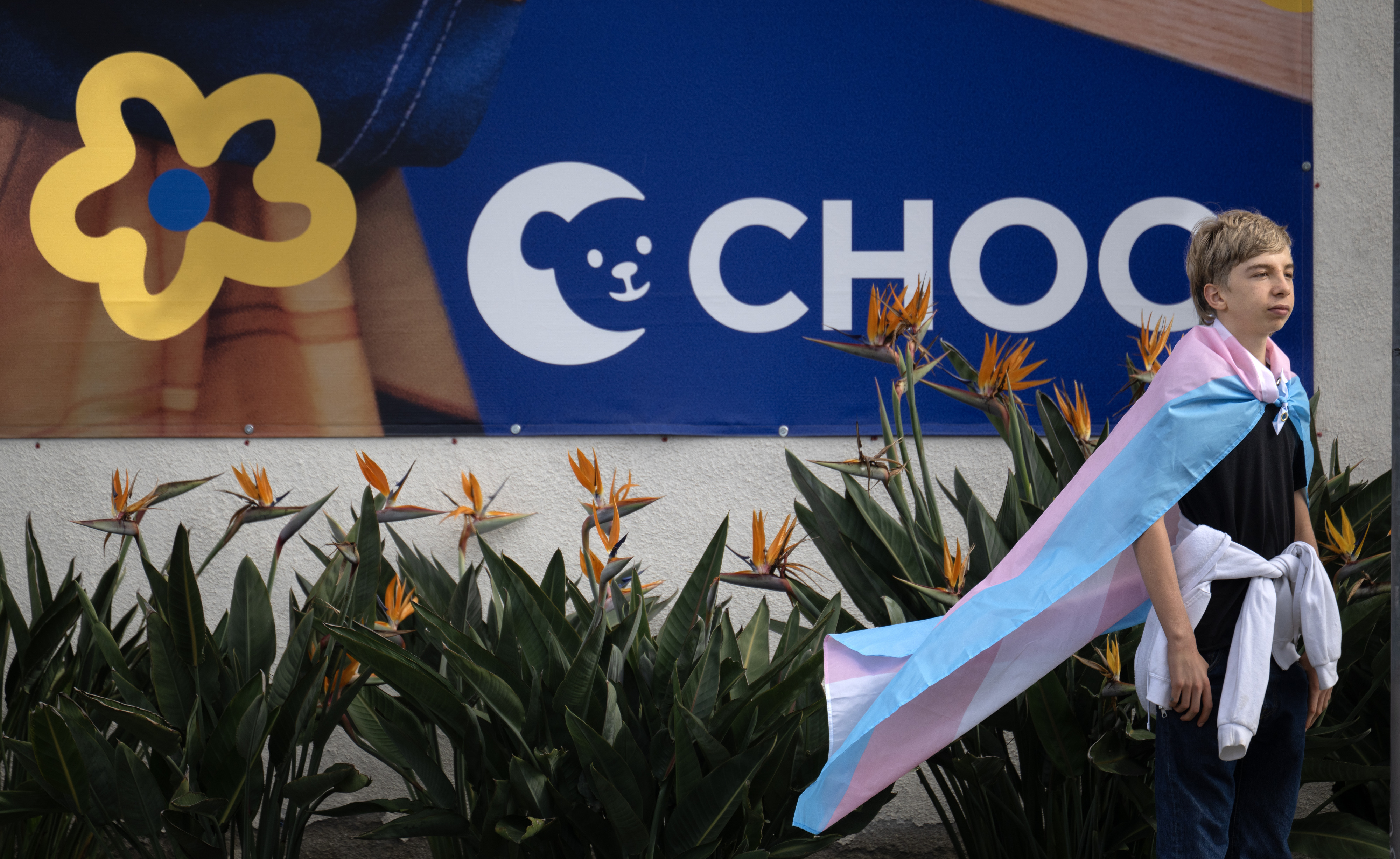 With his transgender rights cape, Keene Horton, 16, takes part...