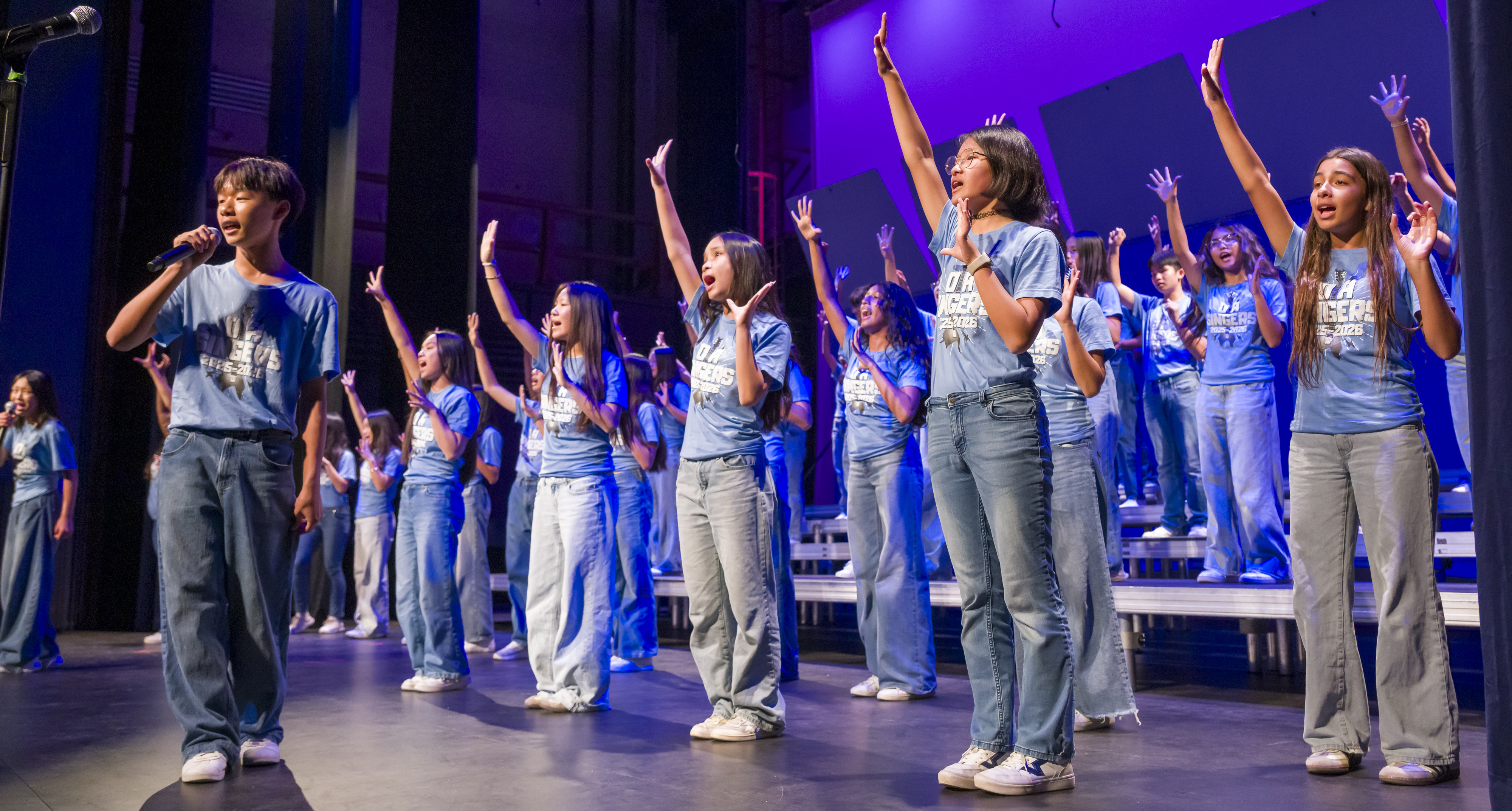 The Oxford Academy JV Show Choir performs âSOSâ during the...