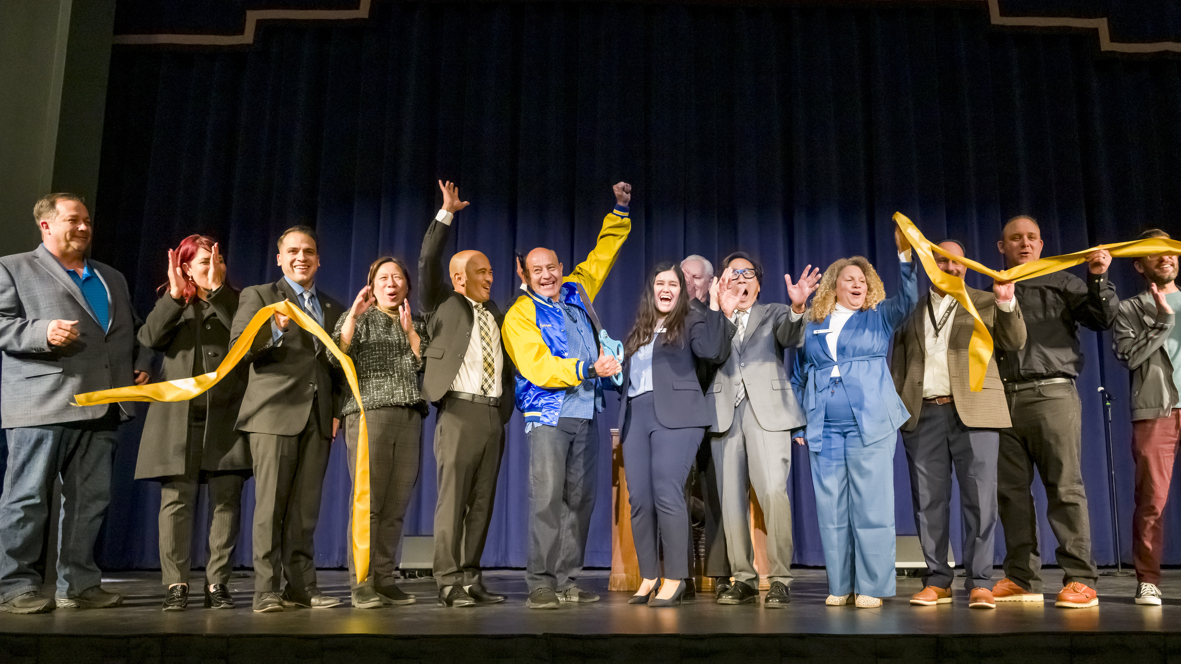 U.S. Representative Lou Correa and Jessica Guerrero, Board President of...