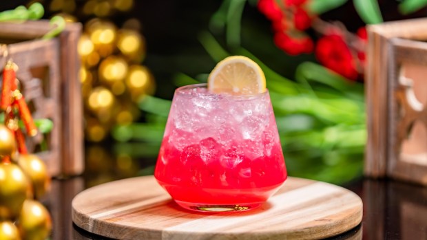 Guava Cocktail available during the 2026 Lunar New Year food festival at Disney California Adventure. (Courtesy of Disneyland)