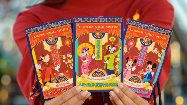 Sip & Savor passes available during the 2026 Lunar New Year food festival at Disney California Adventure. (Courtesy of Disneyland)