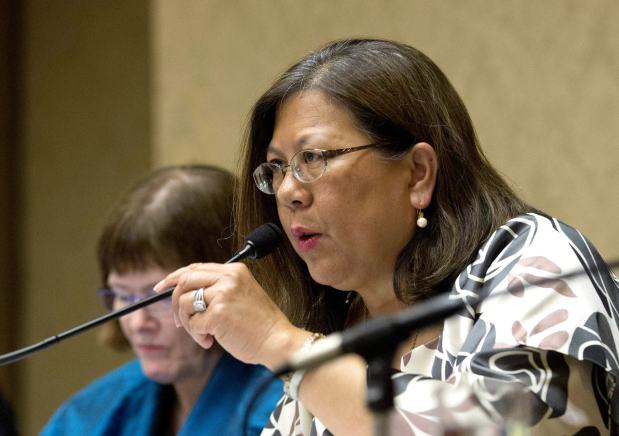 In this June 28, 2016, file photo, California Controller Betty Yee speaks during a meeting in Sacramento, CA. (AP Photo/Rich Pedroncelli, File)