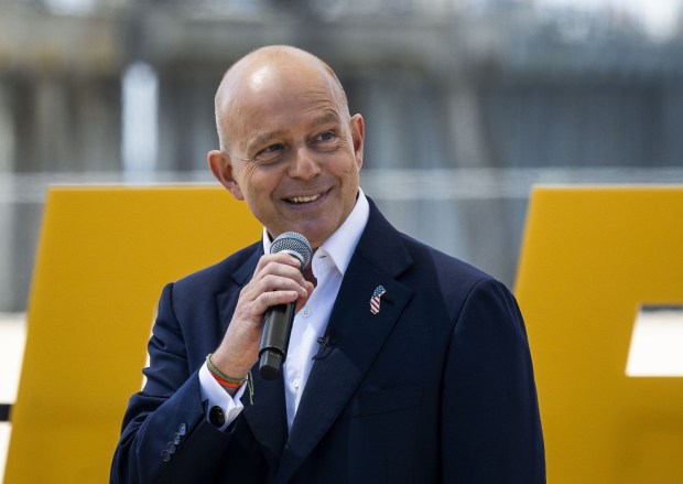 Author and former Fox News host Steve Hilton announced his run for California governor during an event in Huntington Beach, CA on Tuesday, April 22, 2025. (Photo by Paul Bersebach, Orange County Register/SCNG)