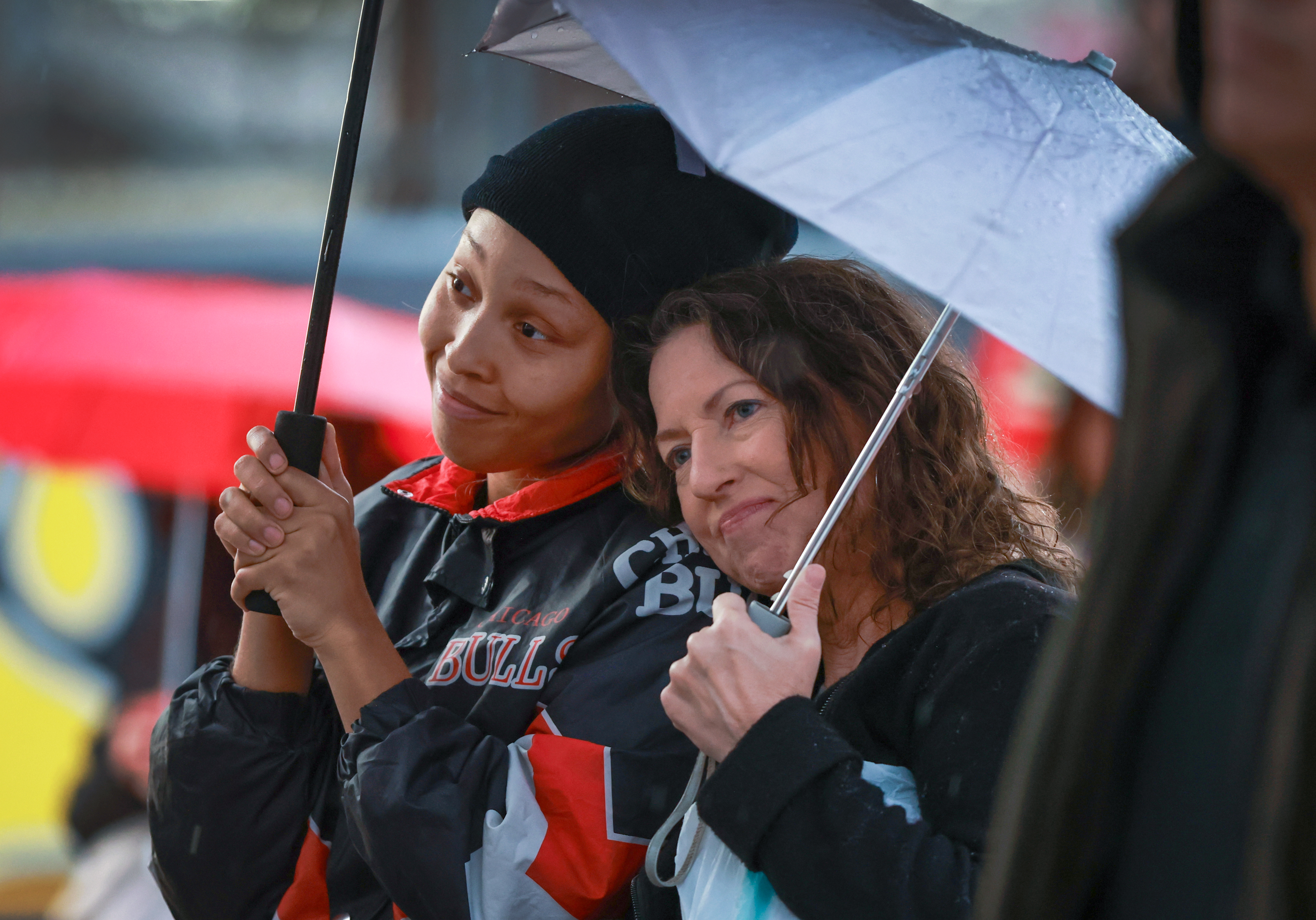 Dominique Danielle, far left, and Catherine Murphy during the Santa...