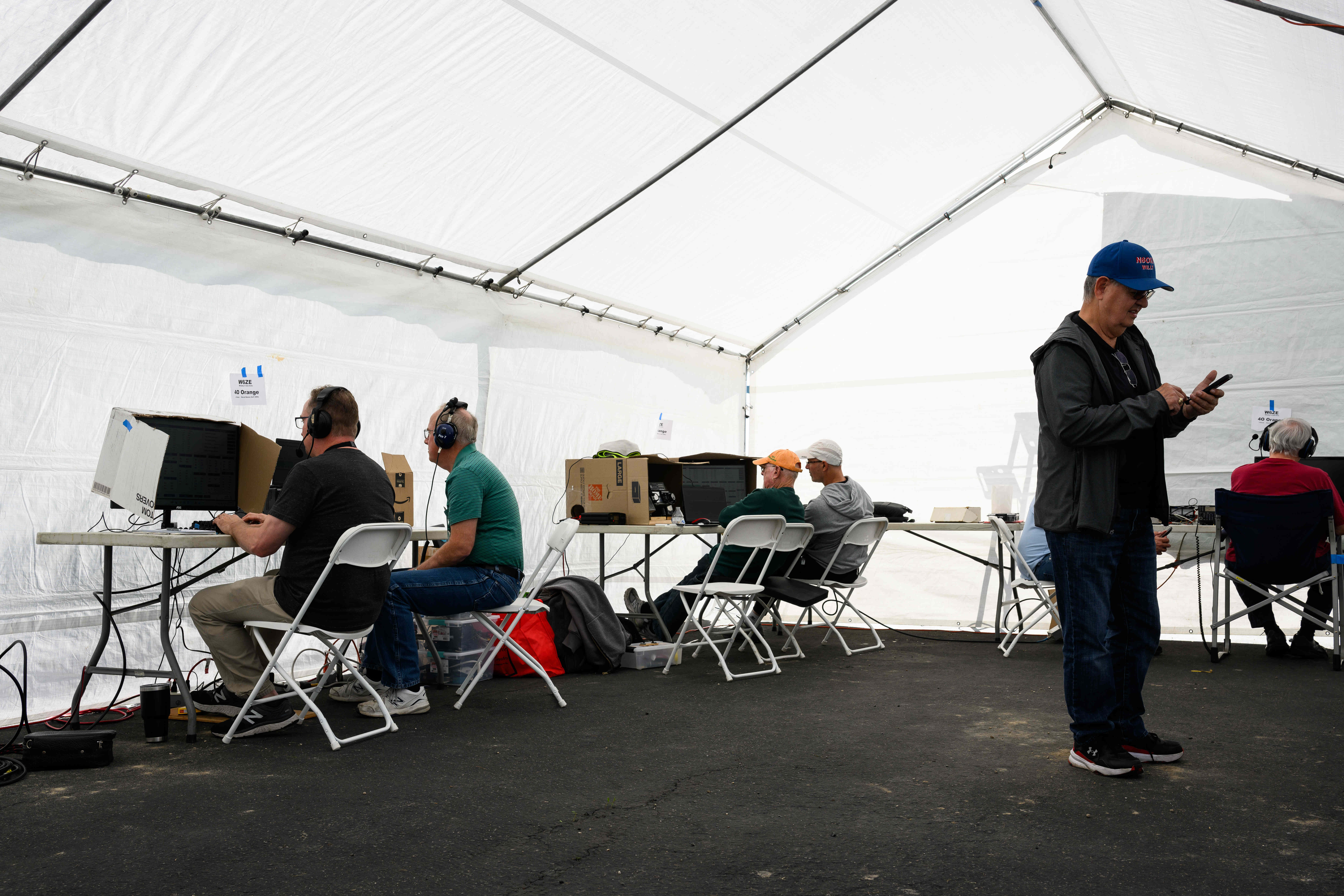 The Orange County Amateur Radio Club attempts to contact other...