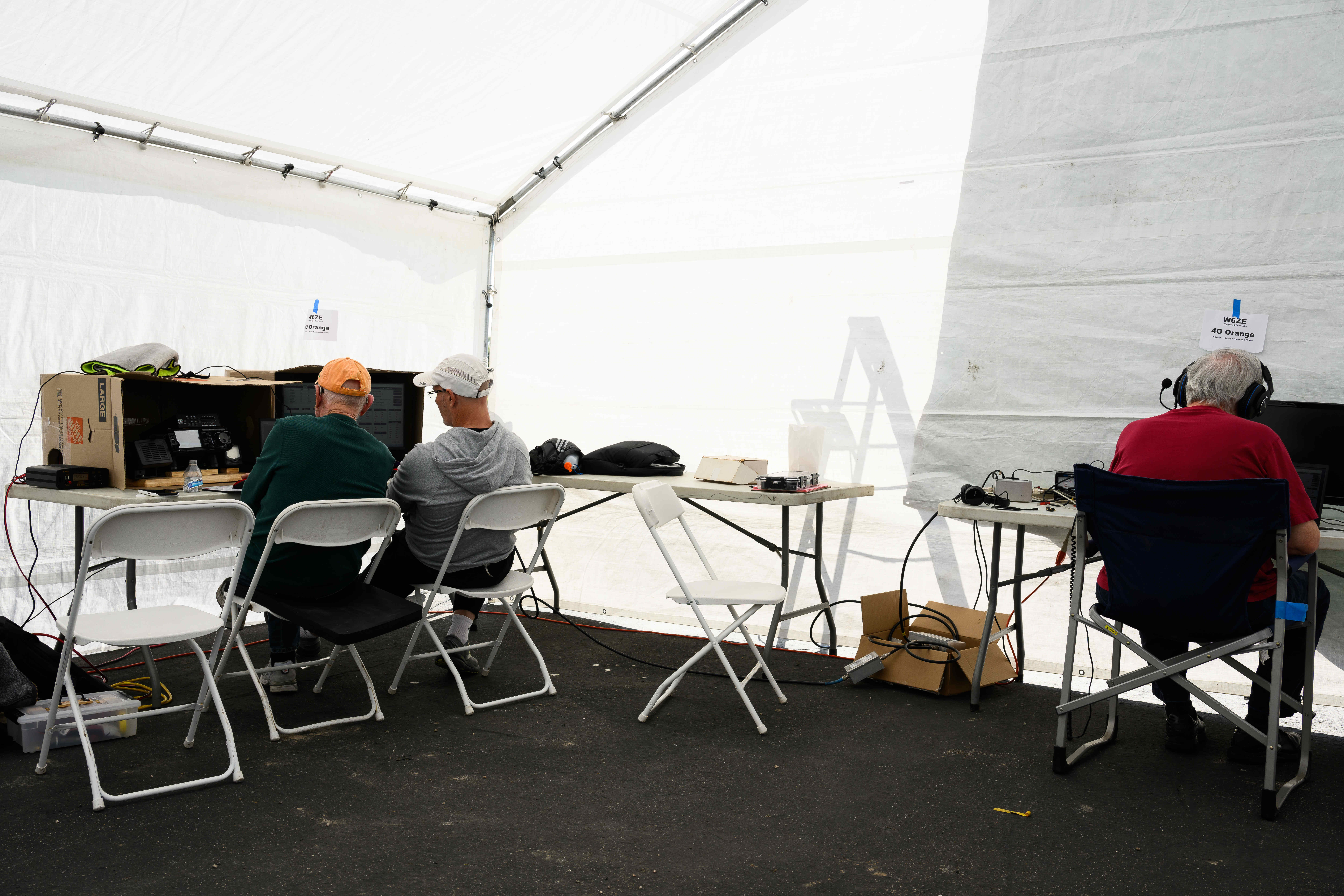 The Orange County Amateur Radio Club attempts to contact other...