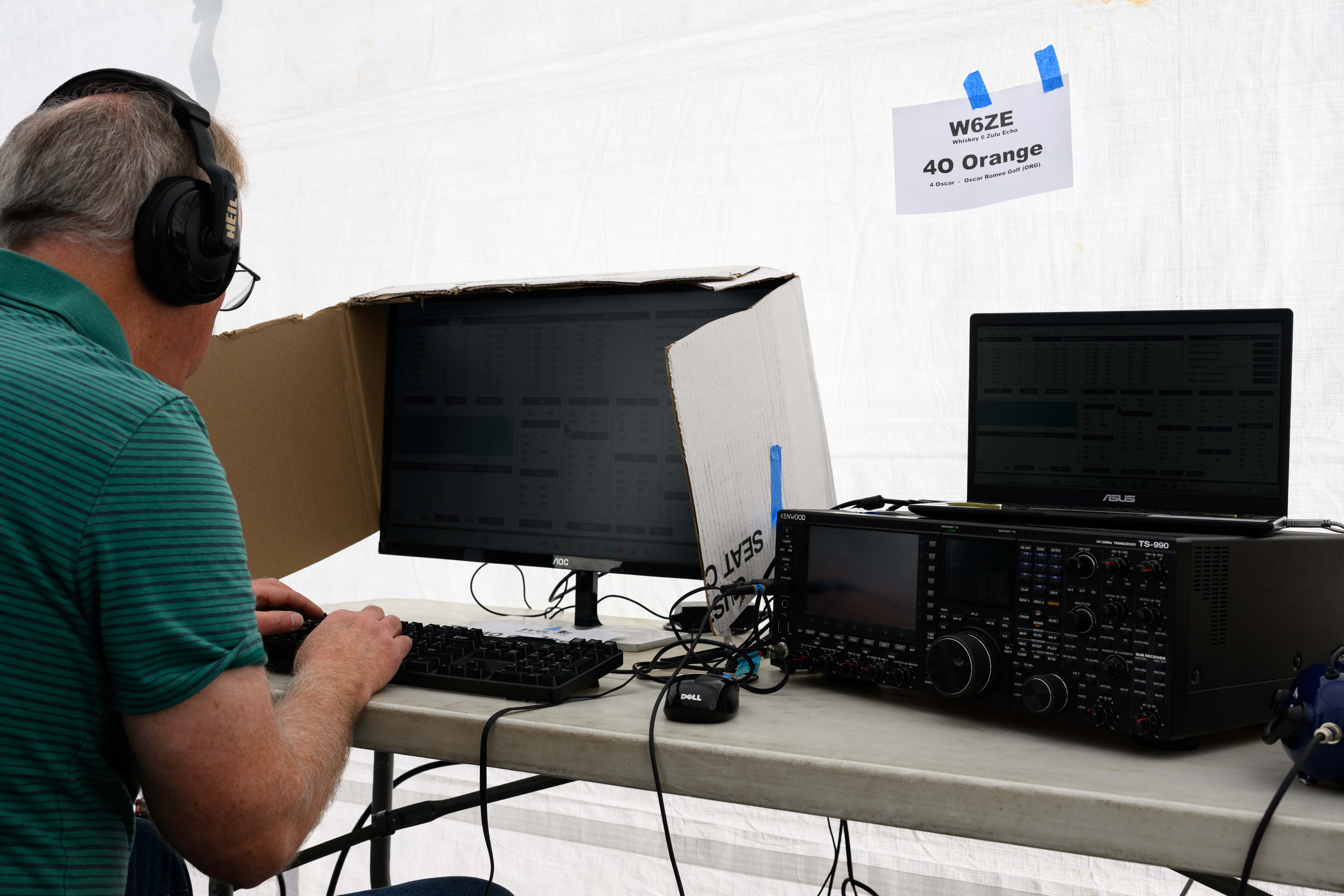 Dan Violette, president of the Orange County Amateur Radio Club...