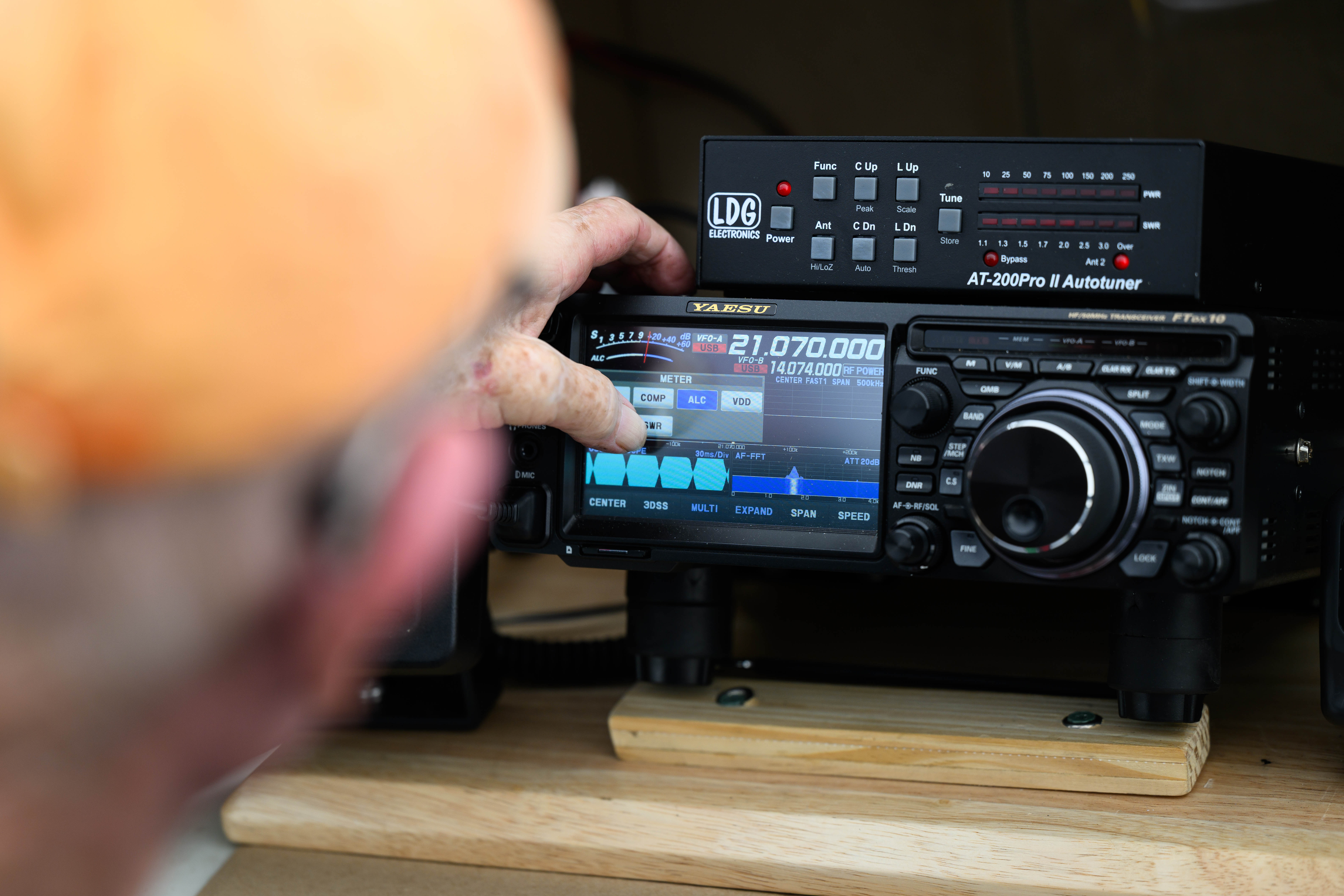 A radio owned by the Orange County Amateur Radio Club...