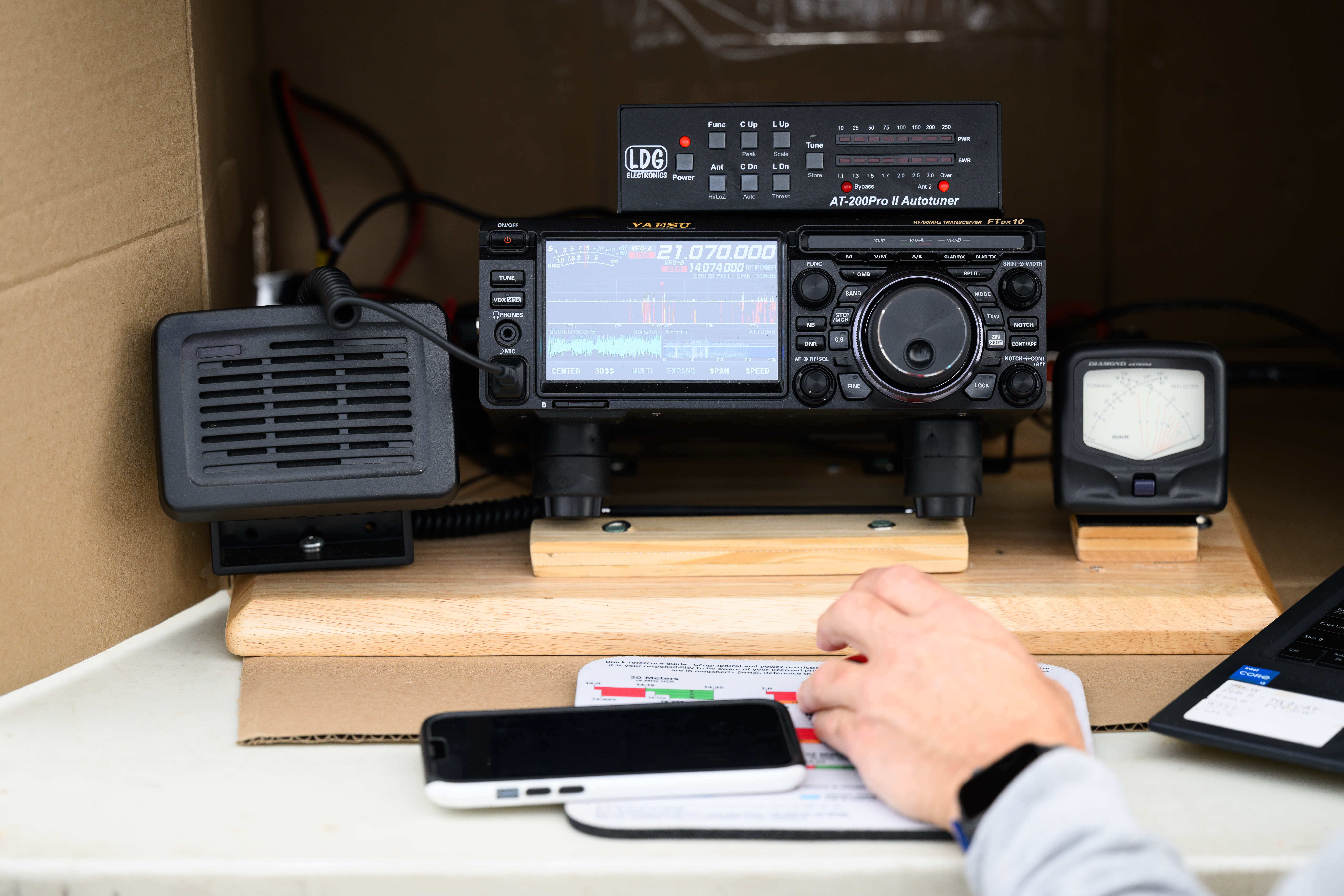 A radio owned by the Orange County Amateur Radio Club...