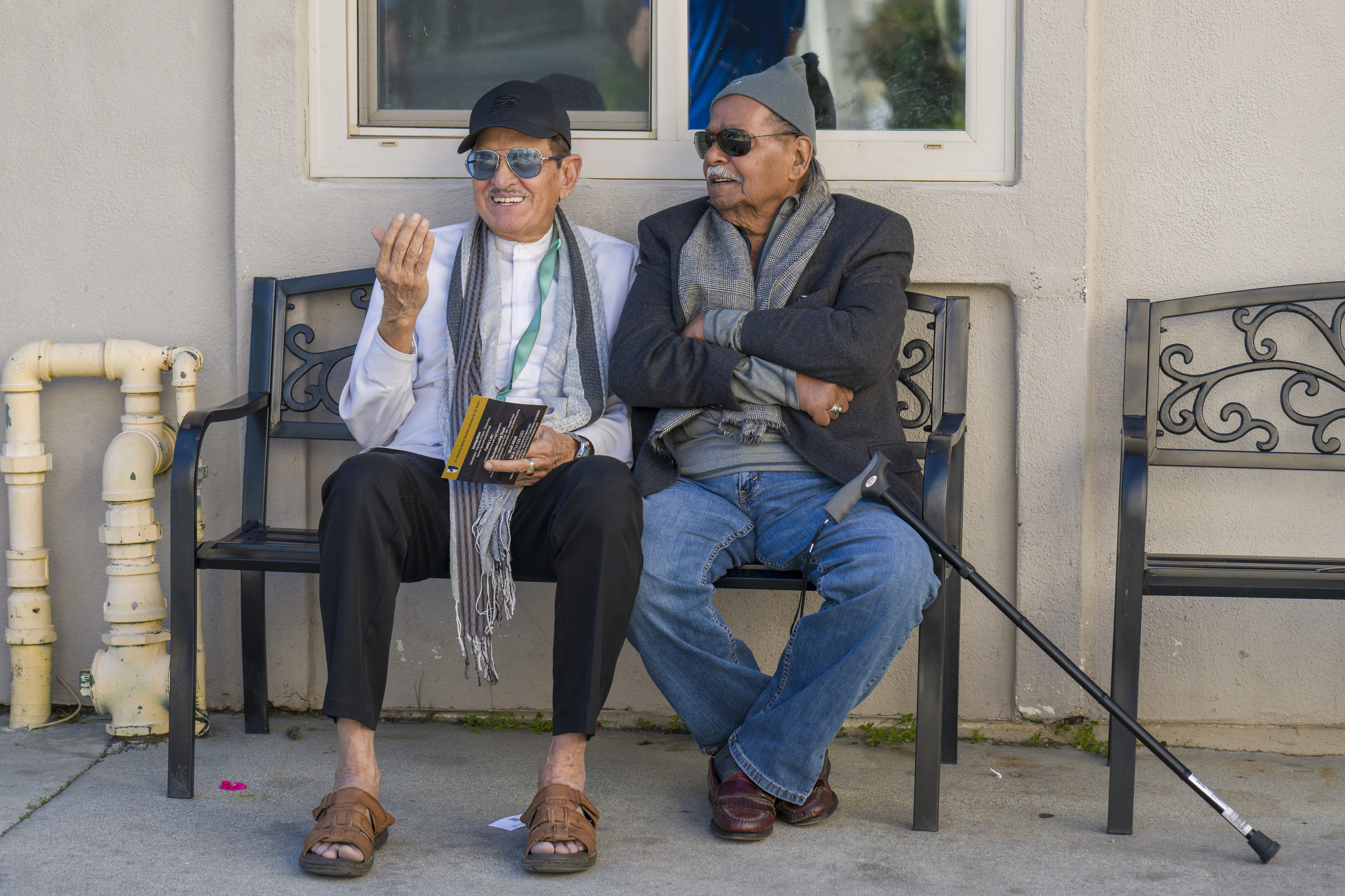 Syed Mustafa Hussain, 83, left, and Siraj Qadri, 88, share...