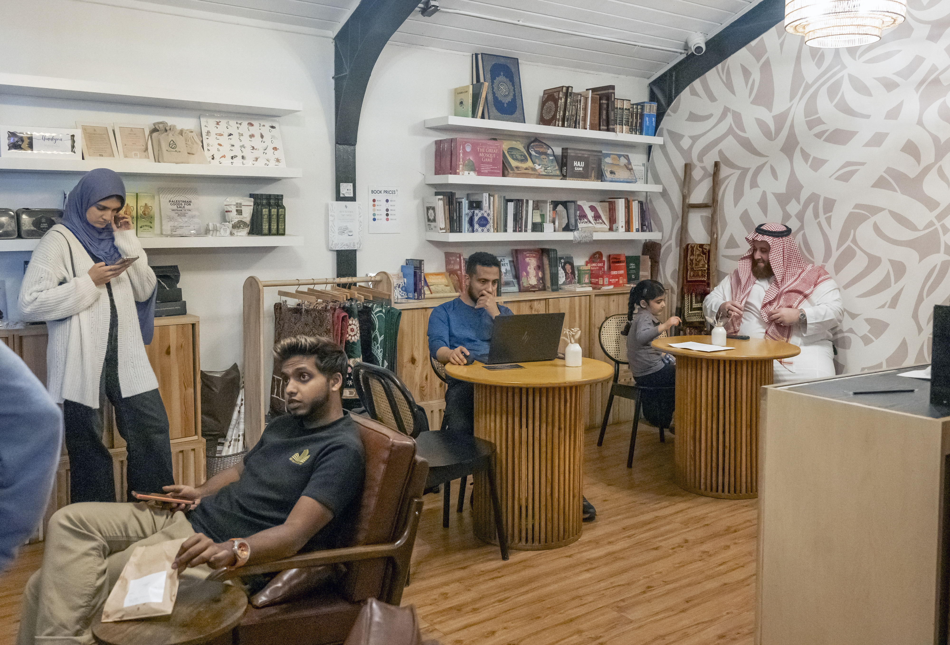 After prayer services at the Islamic Society of Orange County,...