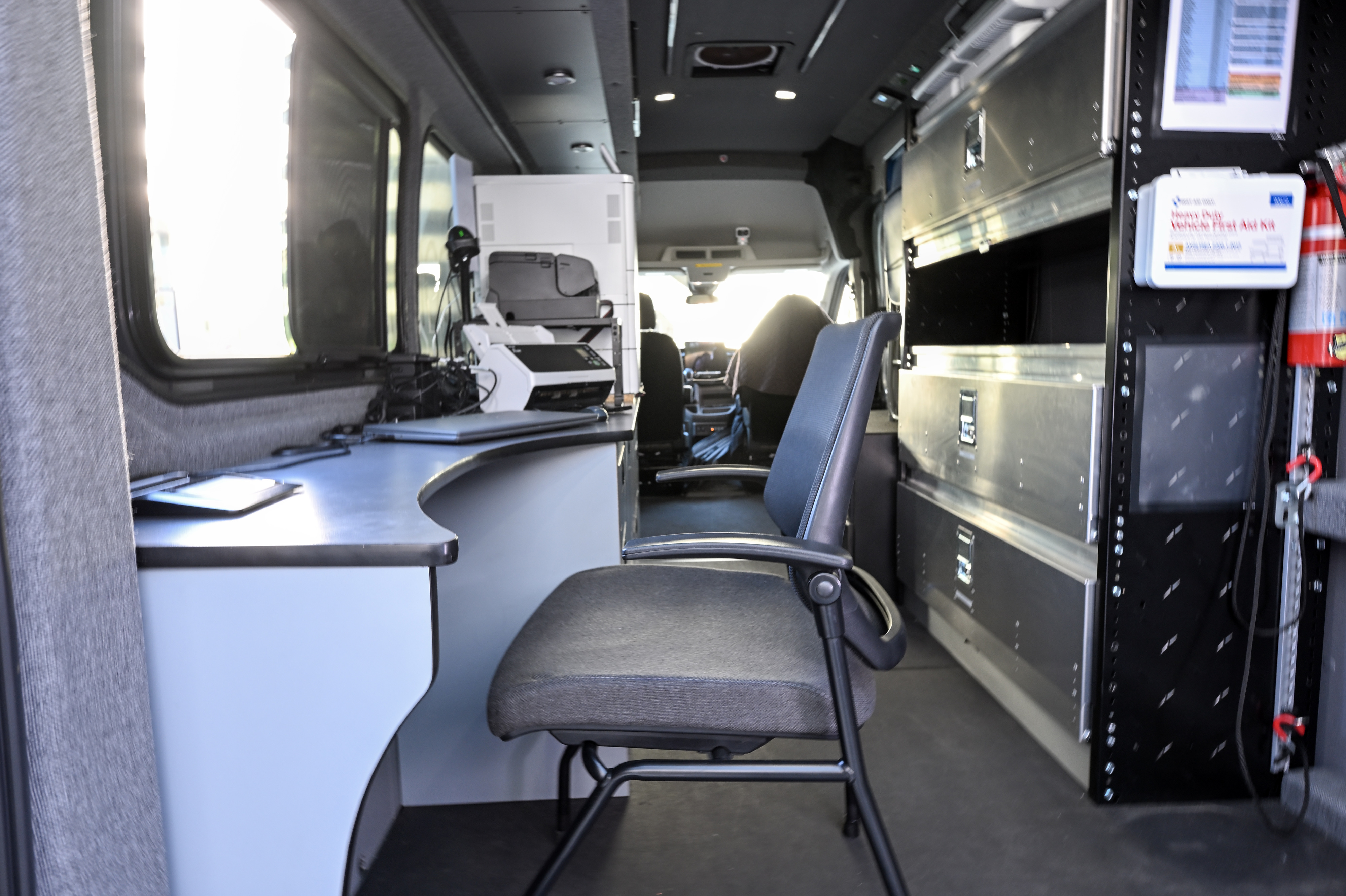 The Orange County Clerk-Recorder new mobile van in Santa Ana,...