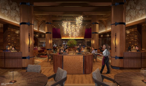 Concept art of the Napa Rose restaurant renovation at Disney's Grand Californian Hotel. (Courtesy of Disney)