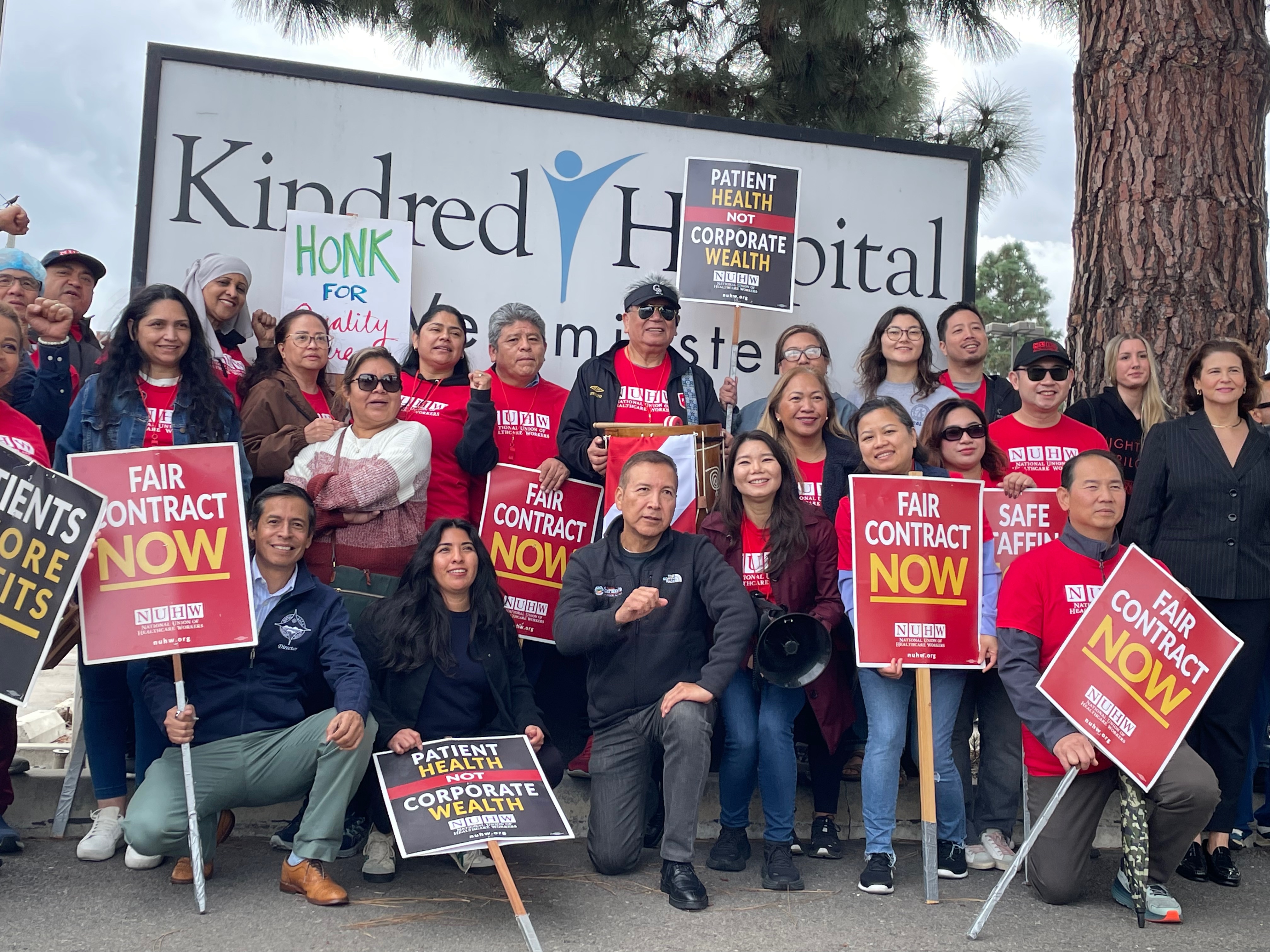 About 315 union caregivers at two Orange County hospitals in...