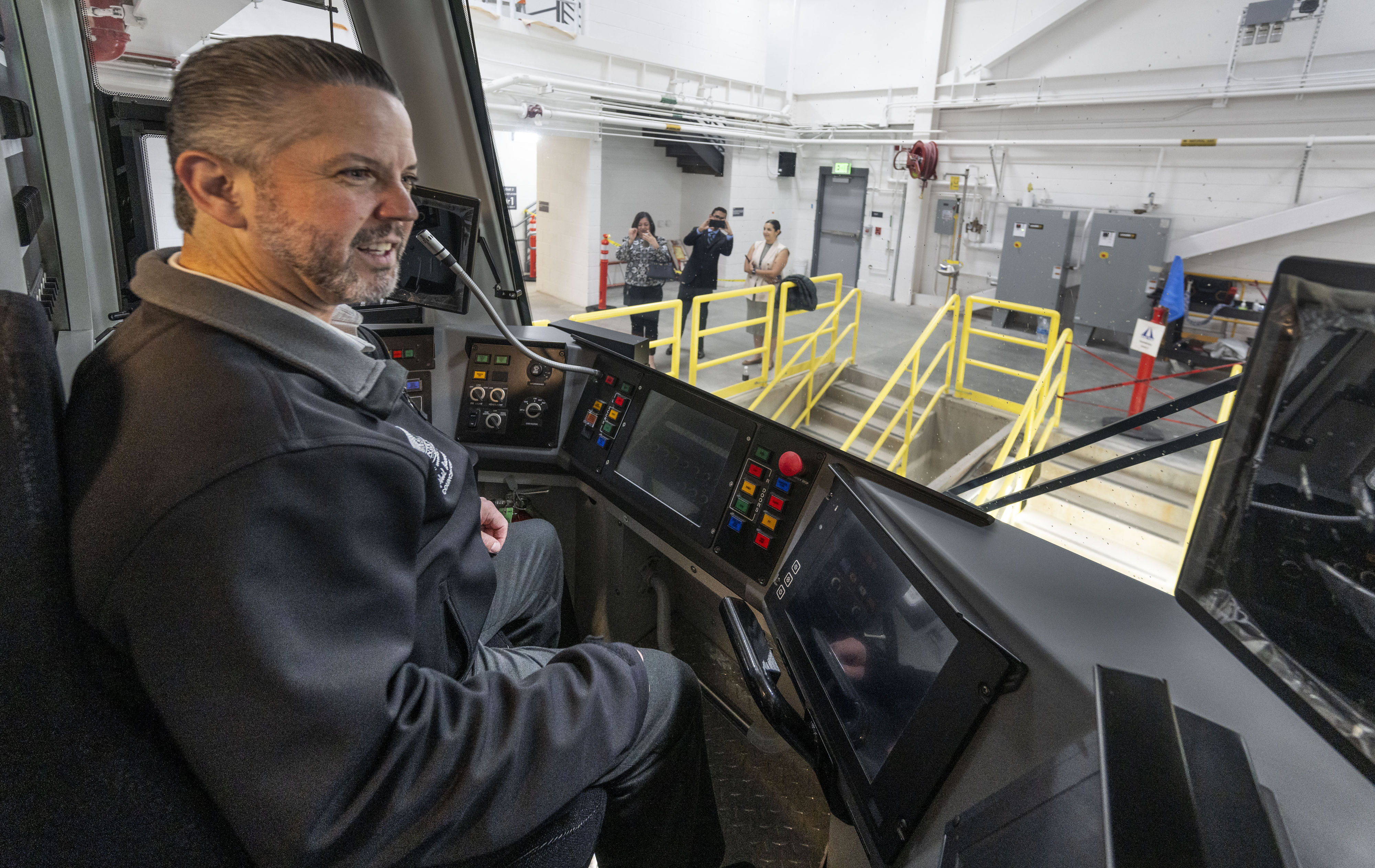 Santa Ana city council member Phil Bacerra sits at the...