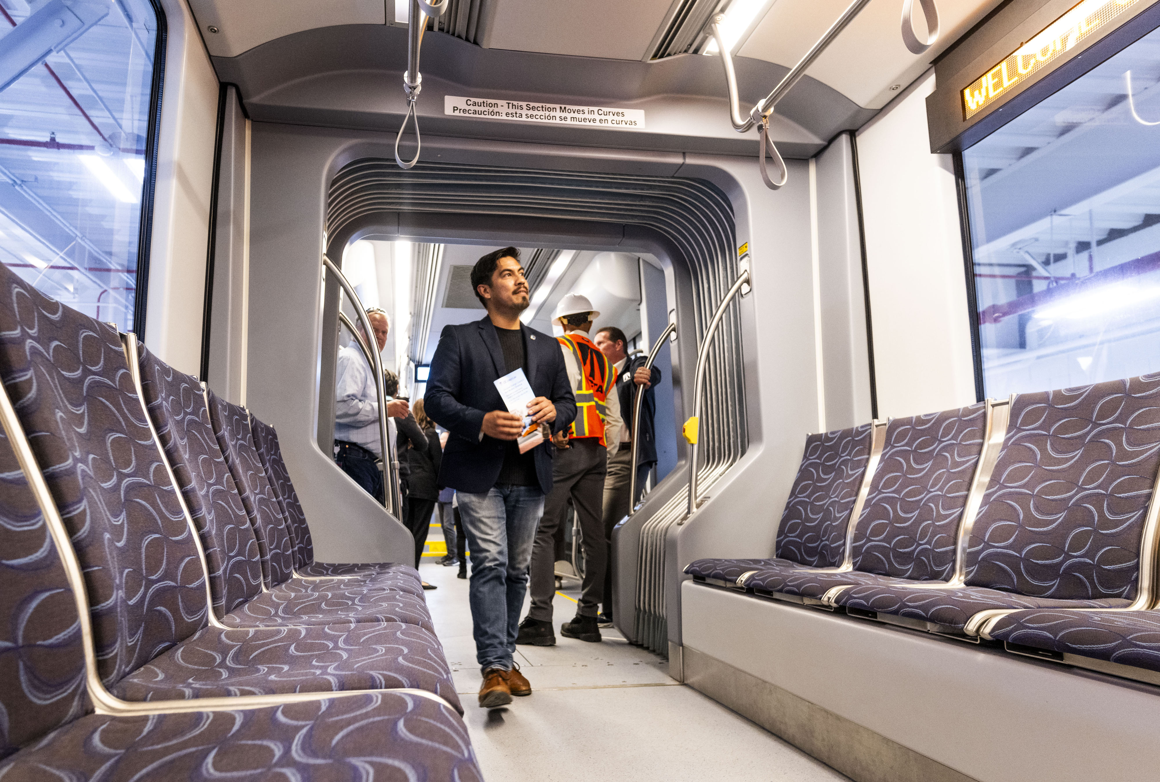 Santa Ana city council member Johnathan Ryan Hernandez tours the...