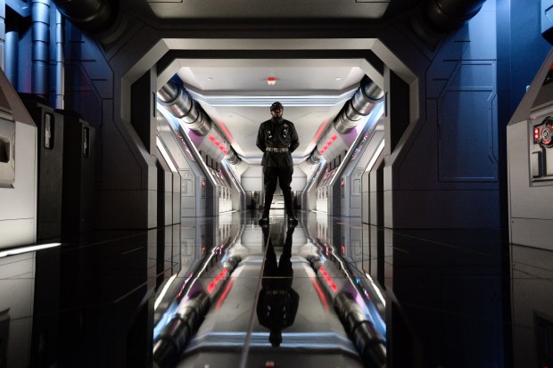 A First Order guard stands on a Star Destroyer during Rise of the Resistance at Star Wars: Galaxy's Edge inside Disneyland in Anaheim, CA, on Thursday, Jan. 16, 2020. (Photo by Jeff Gritchen, Orange County Register/SCNG)