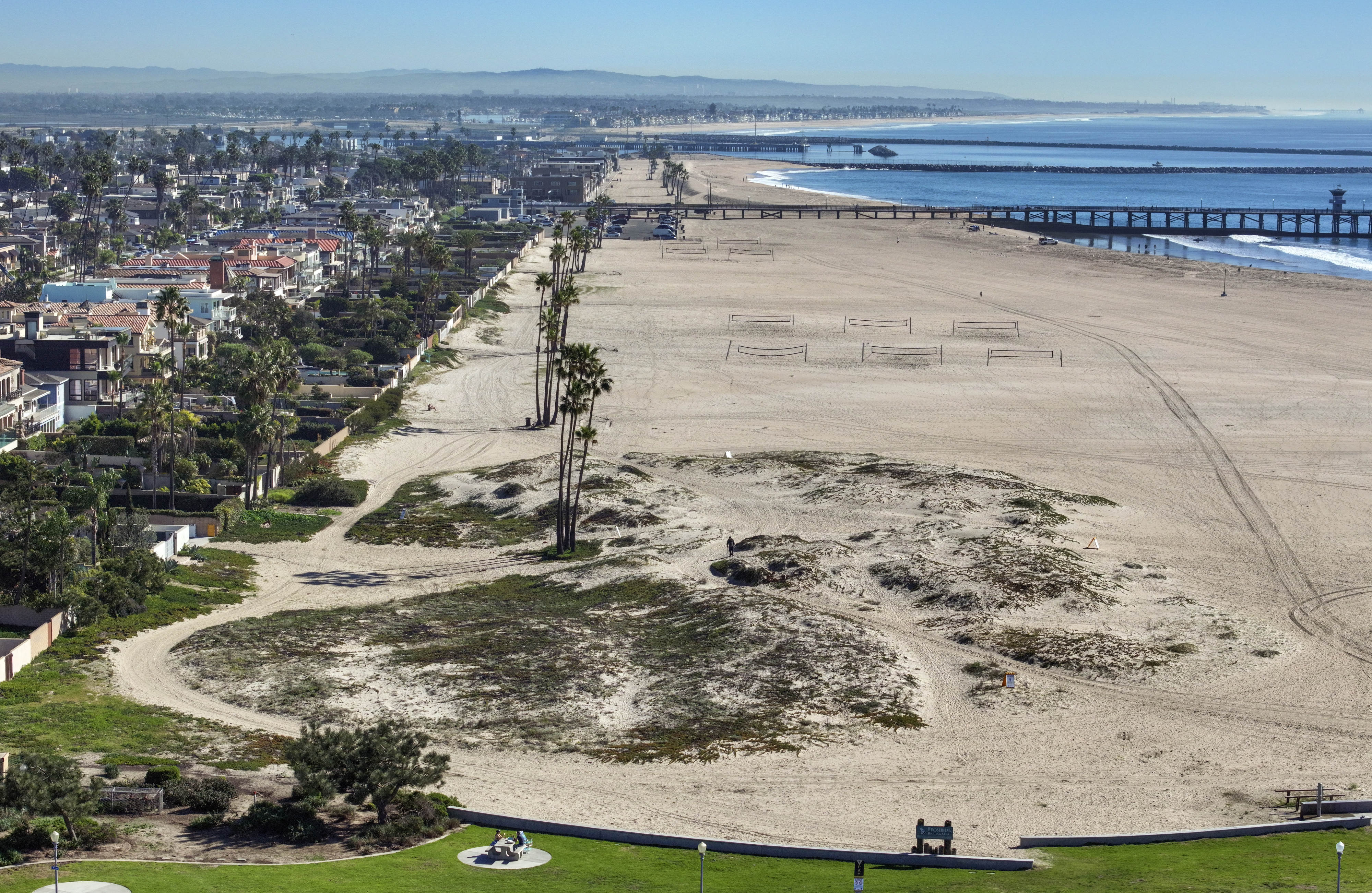 Natural coastal dunes south of the 1st street parking lot...