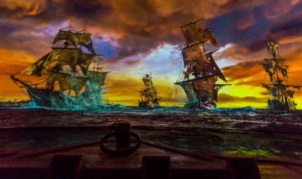 Pirates of the Caribbean: Battle of the Sunken Treasure at Shanghai Disneyland. (Courtesy of Walt Disney Imagineering)